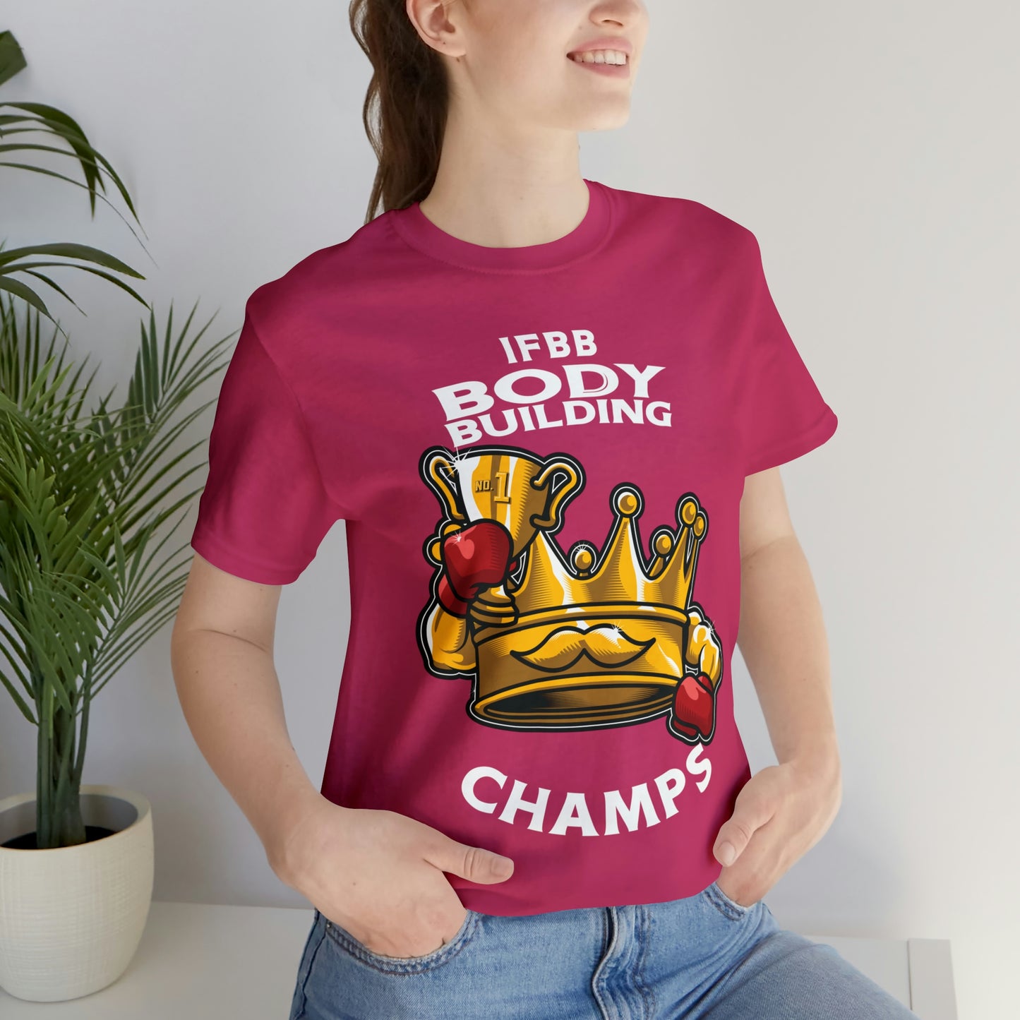 IFBB BODY BUILDING CHAMPS (v2) - Unisex Jersey Short Sleeve Tee (Bella+Canvas)
