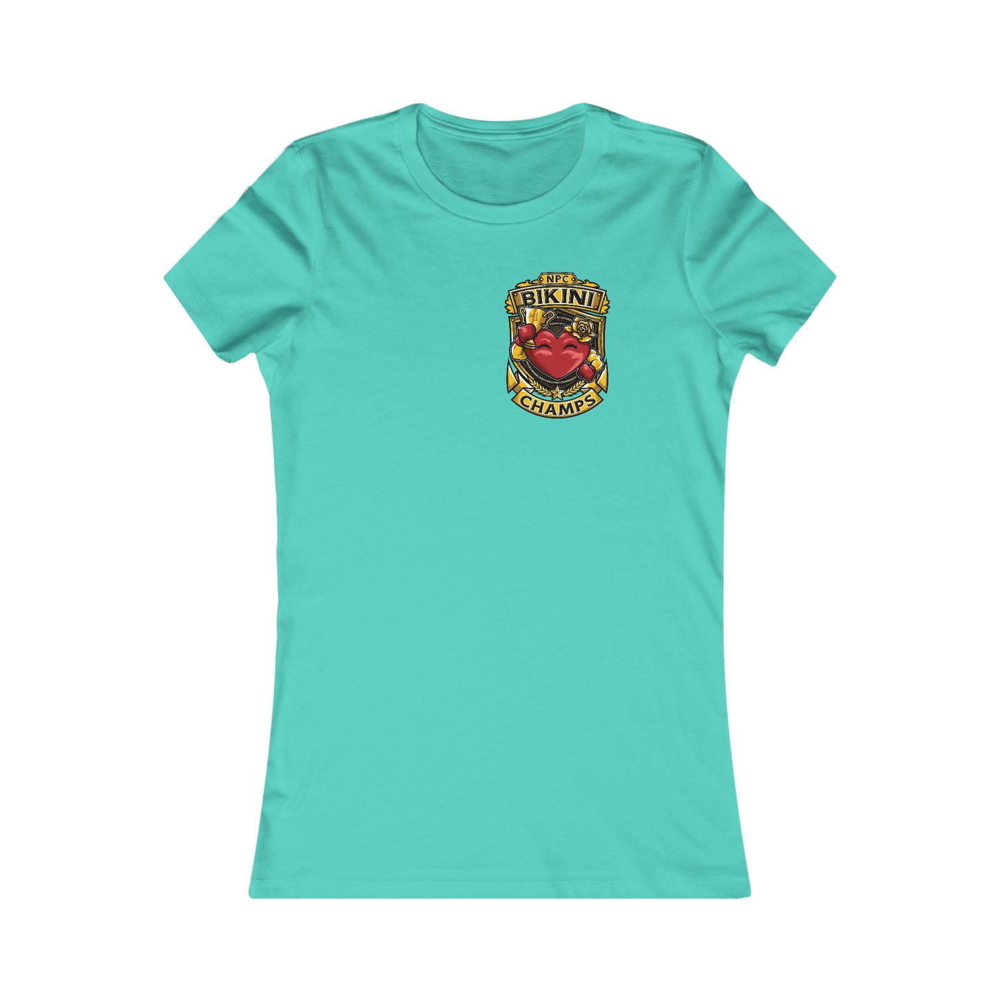 NPC BIKINI CHAMPS! (Small Front Logo) - Women's Favorite Tee (Bella+Canvas)