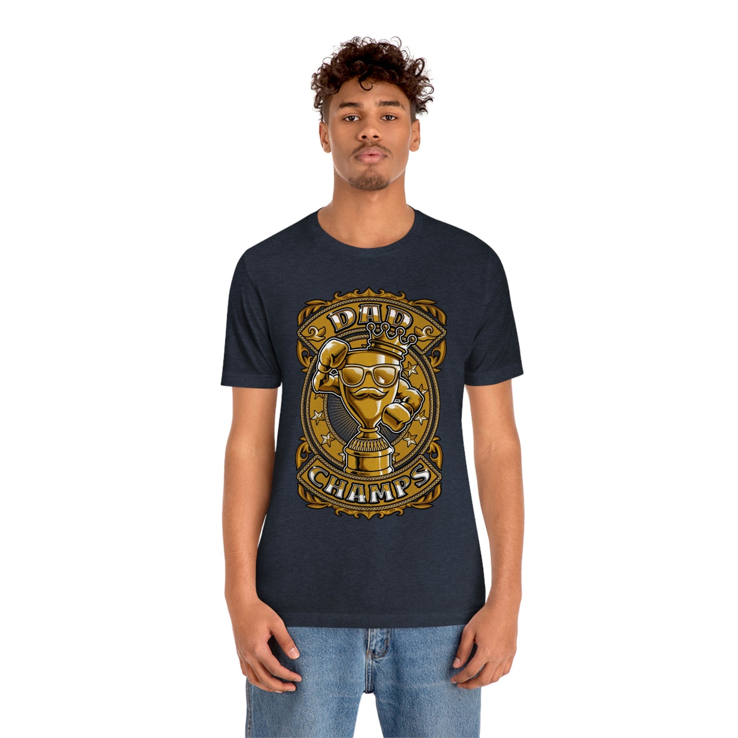 Dad Champs (Gold)! - Unisex Jersey Short Sleeve Tee (Bella+Canvas)