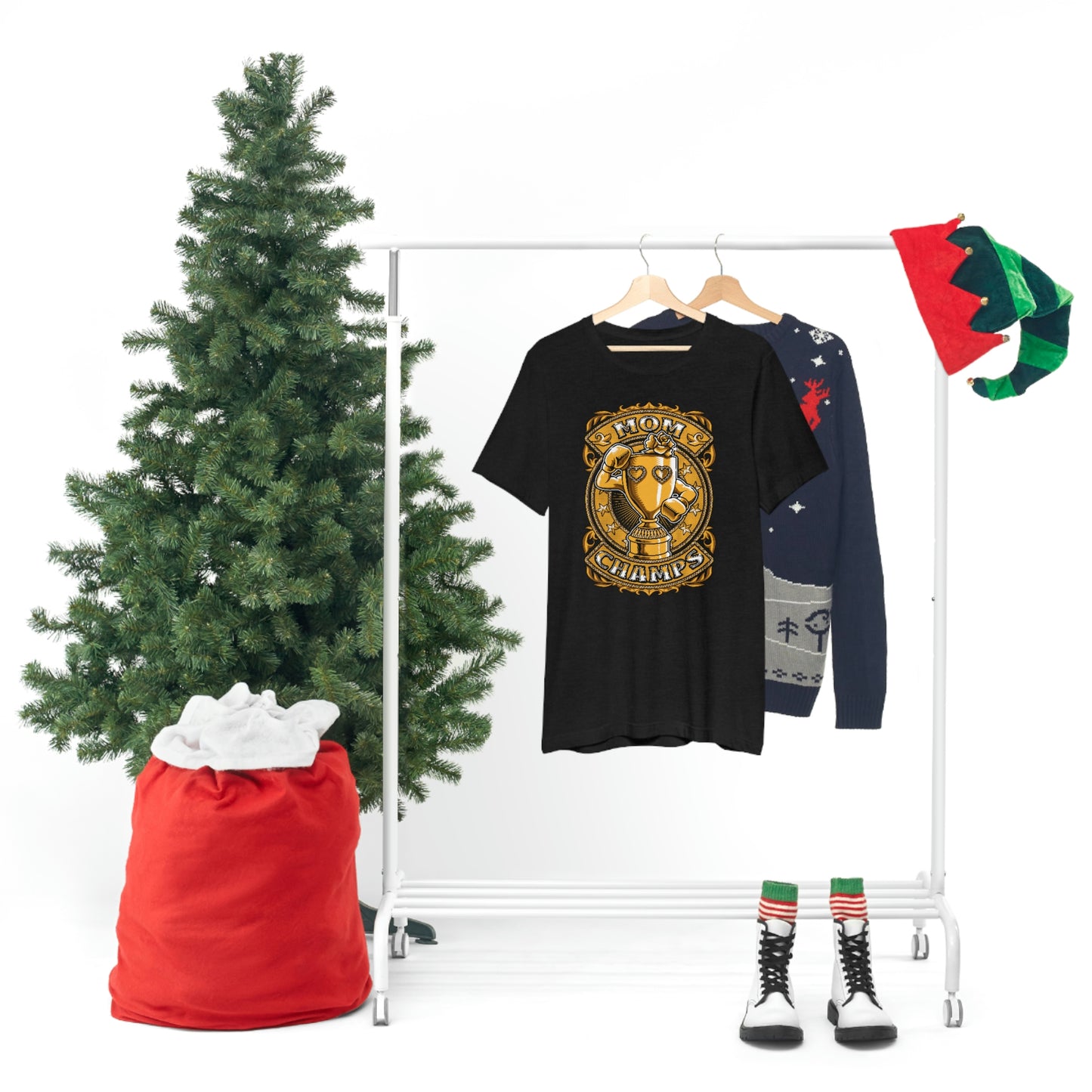 Mom Champs (Gold)! Unisex Jersey Short Sleeve Tee (Bella+Canvas)