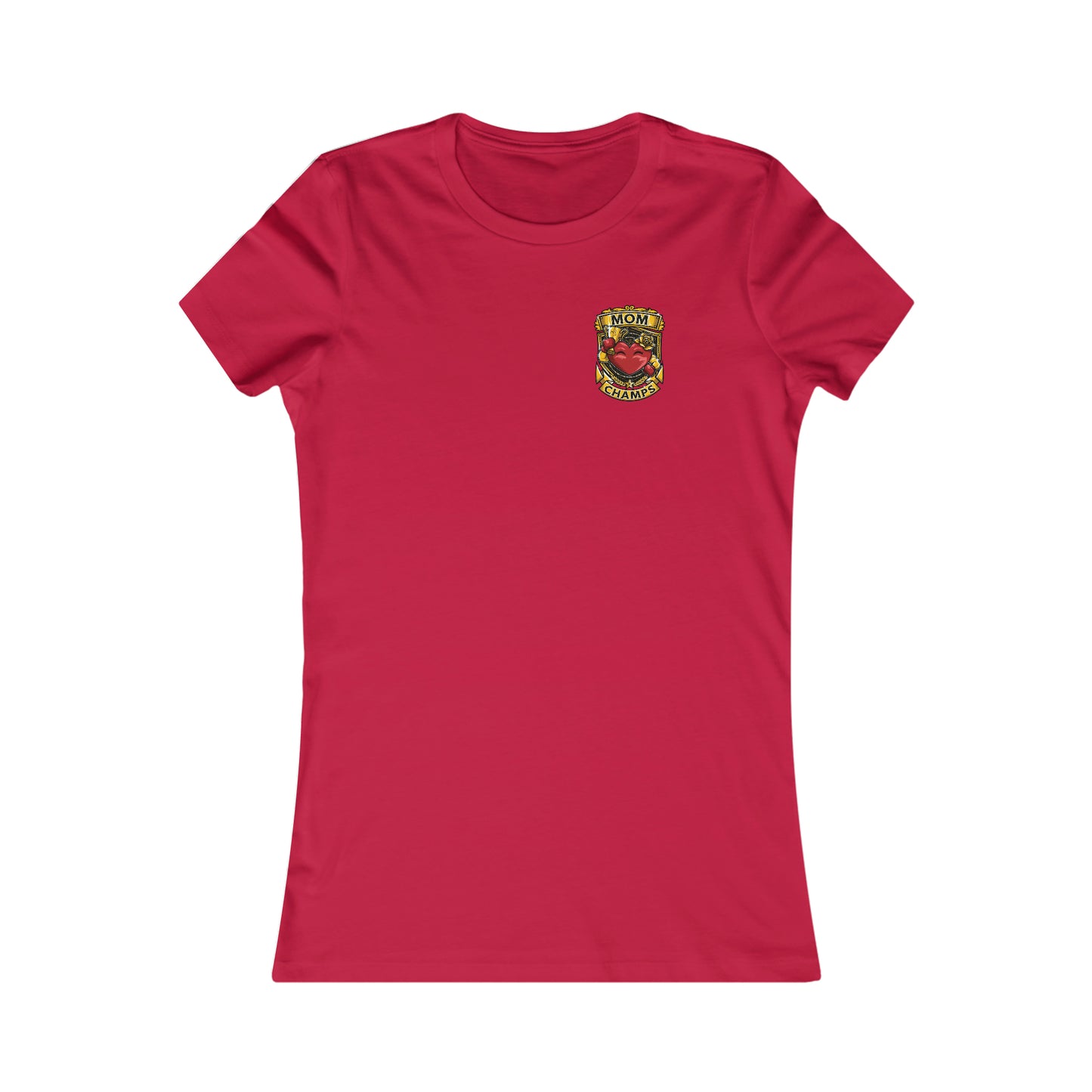 Mom Champs! (Small Front & Back Logo) - Women's Favorite Tee (Bella+Canvas)