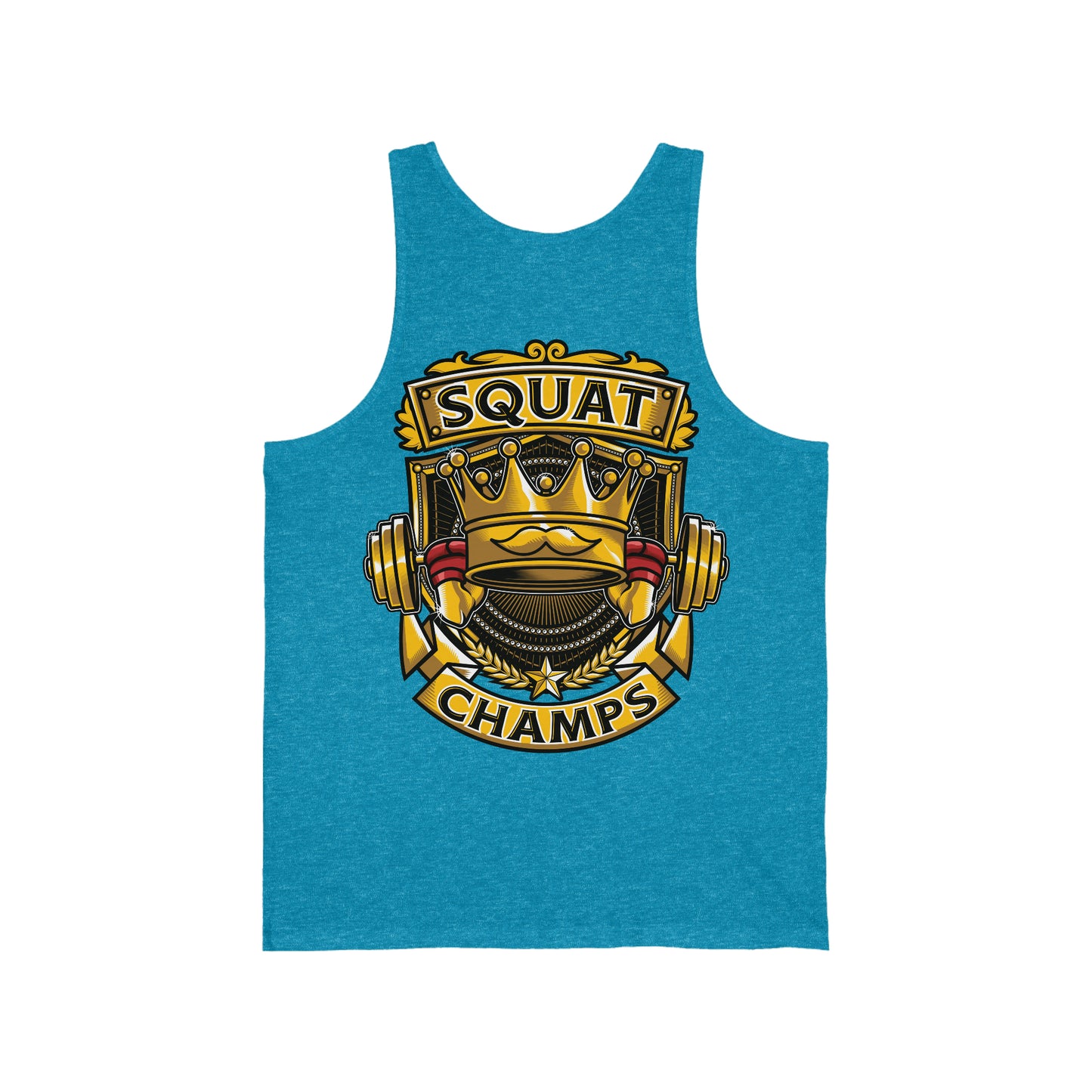SQUAT CHAMPS (Back Design) - Unisex Jersey Tank