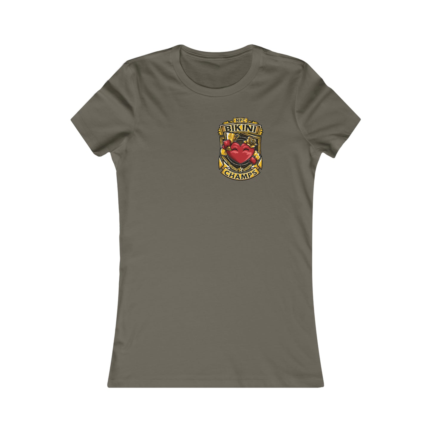 NPC BIKINI CHAMPS! (Small Front Logo) - Women's Favorite Tee (Bella+Canvas)