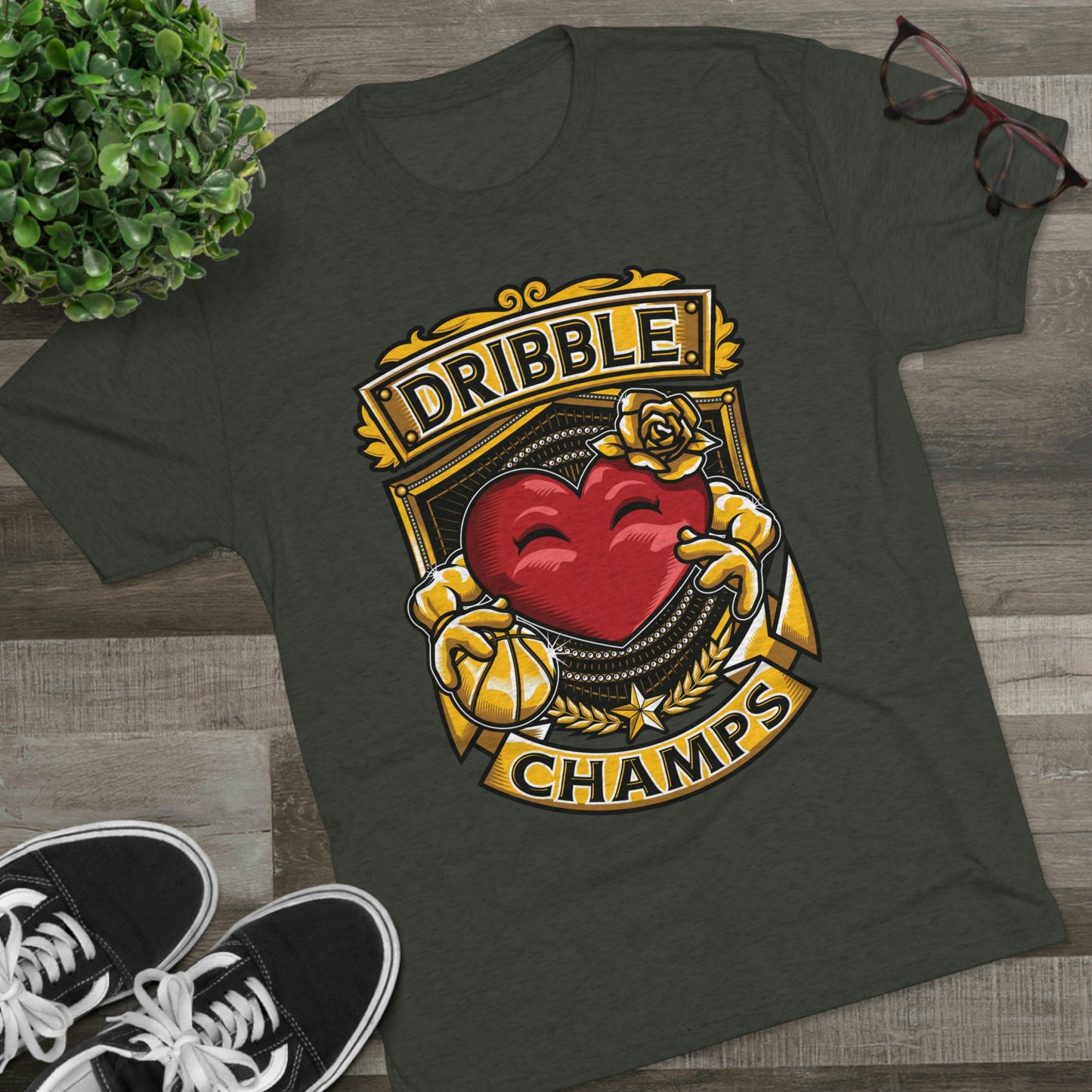 DRIBBLE CHAMPS - PREMIUM SOFT - Unisex Tri-Blend Crew Tee (Next Level 6010)