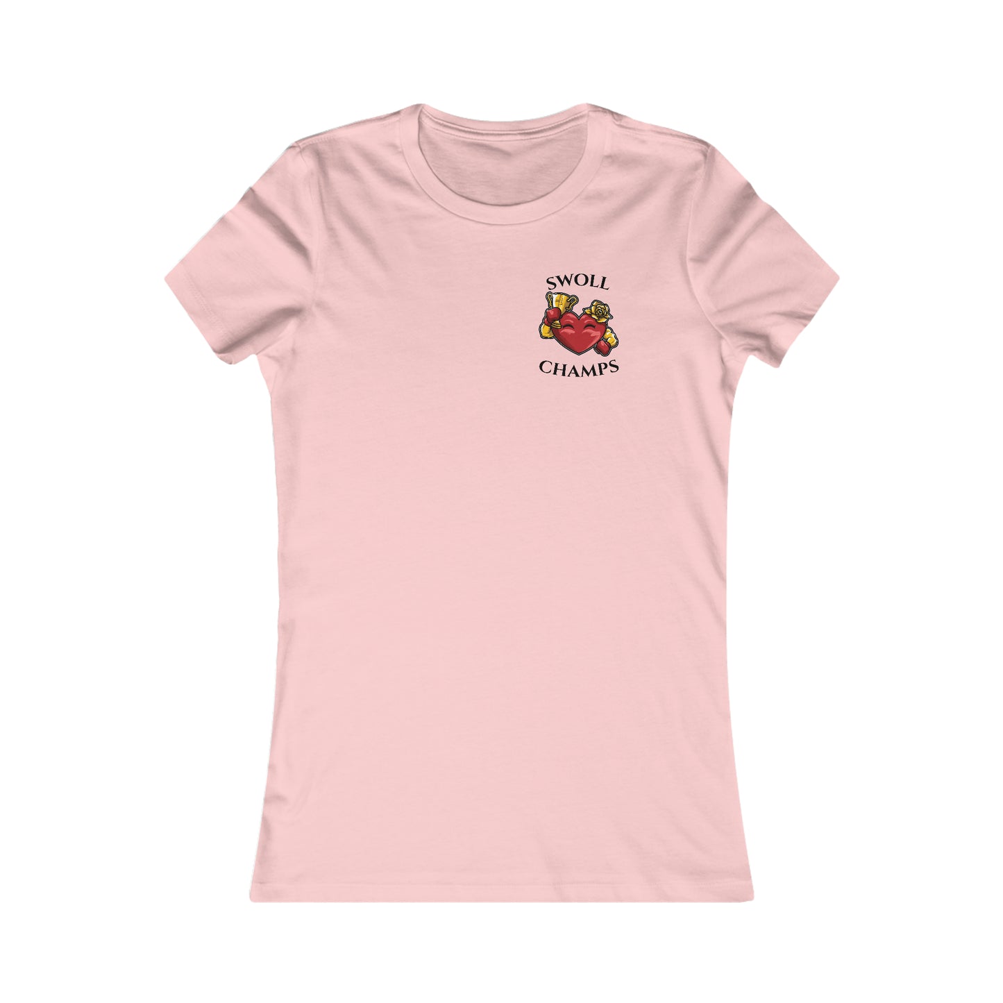 SWOLL CHAMPS! (Small Front Logo) - Women's Favorite Tee (Bella+Canvas)
