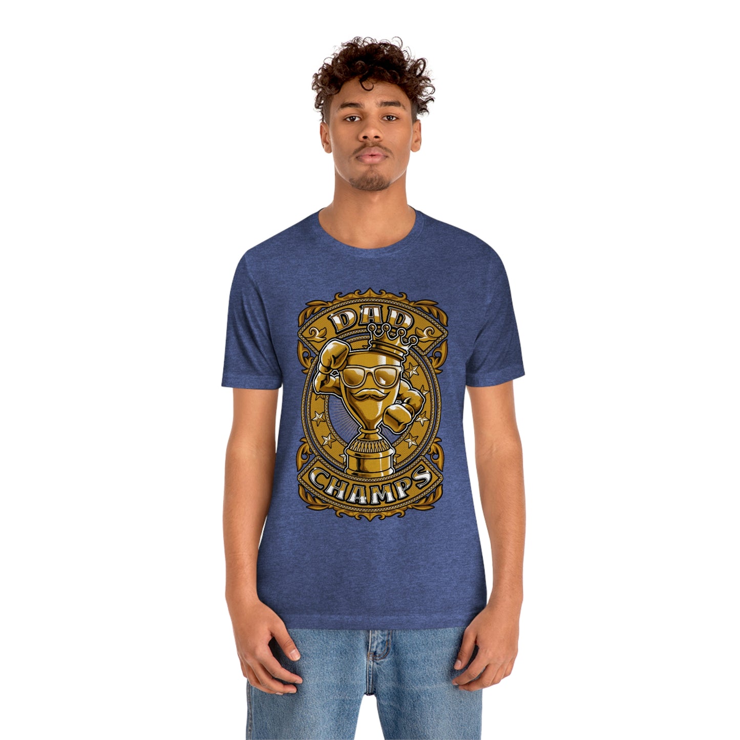 Dad Champs (Gold)! - Unisex Jersey Short Sleeve Tee (Bella+Canvas)