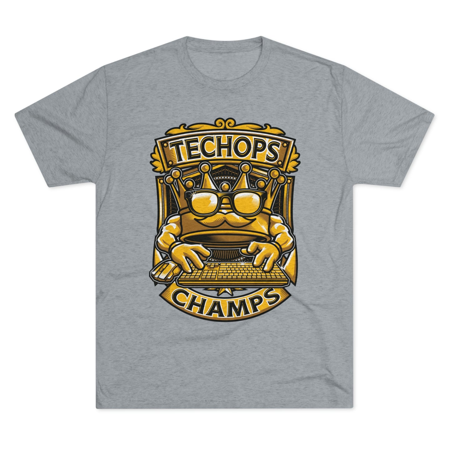TECHOPS CHAMPS (Men) - PREMIUM SOFT - Unisex Tri-Blend Crew Tee (Next Level 6010)