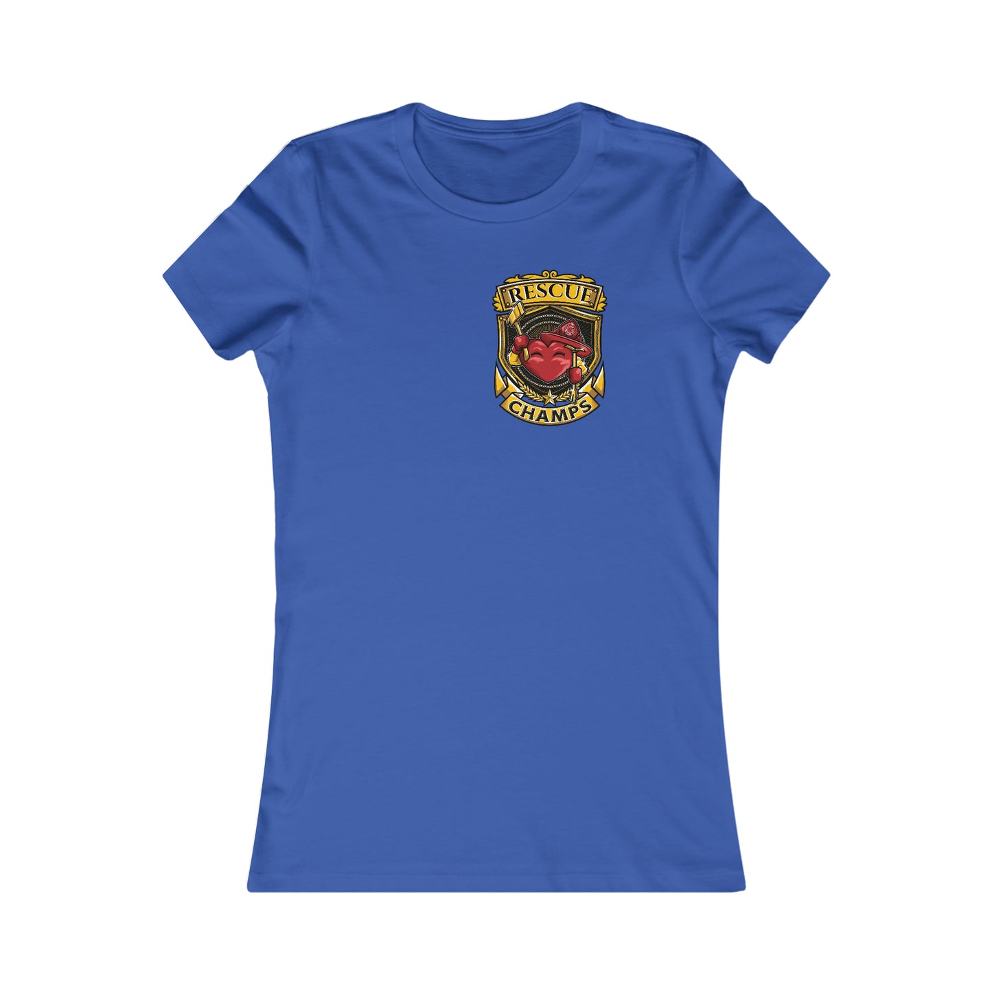 RESCUE CHAMPS! (Small Front Logo) - Women's Favorite Tee (Bella+Canvas)