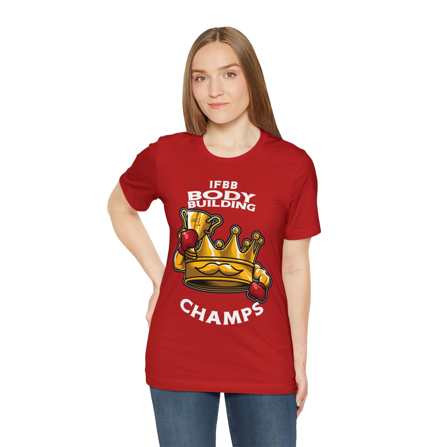 IFBB BODY BUILDING CHAMPS (v2) - Unisex Jersey Short Sleeve Tee (Bella+Canvas)