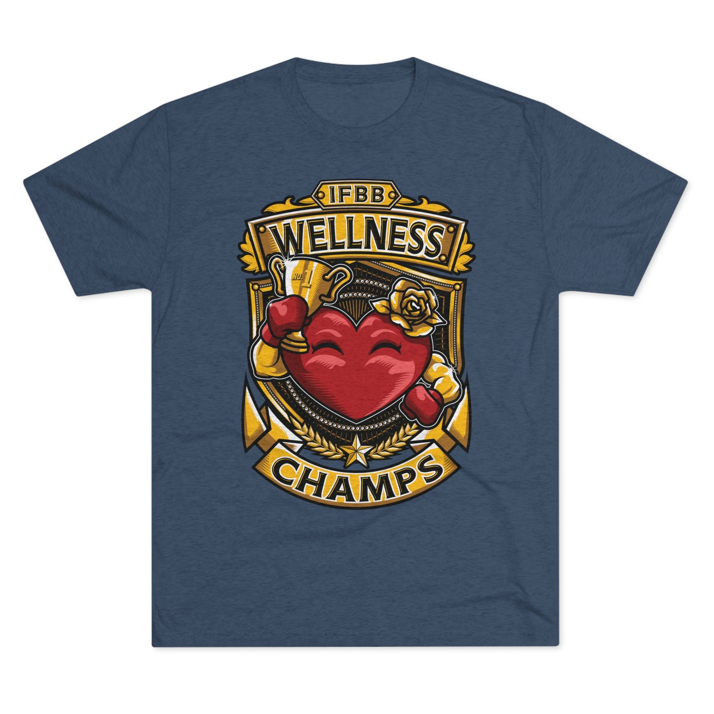 IFBB WELNESS CHAMPS - PREMIUM SOFT - Unisex Tri-Blend Crew Tee (Next Level 6010)