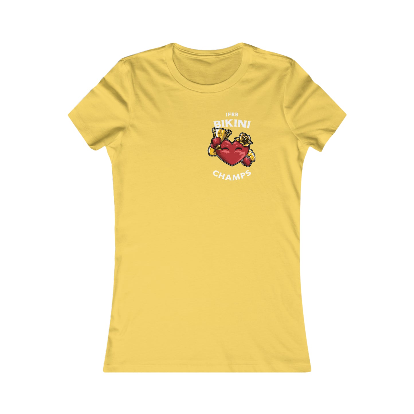 IFBB BIKINI CHAMPS (Small Front Logo) - Women's Favorite Tee (Bella+Canvas)