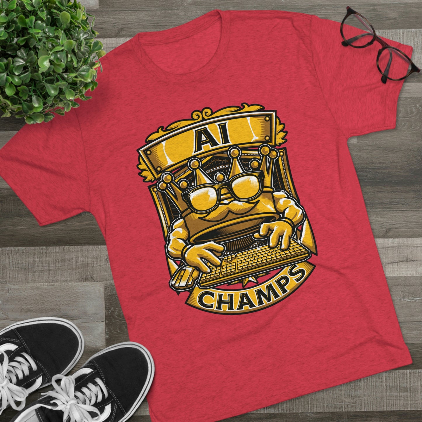 AI CHAMPS (Men) - PREMIUM SOFT - Unisex Tri-Blend Crew Tee (Next Level 6010)