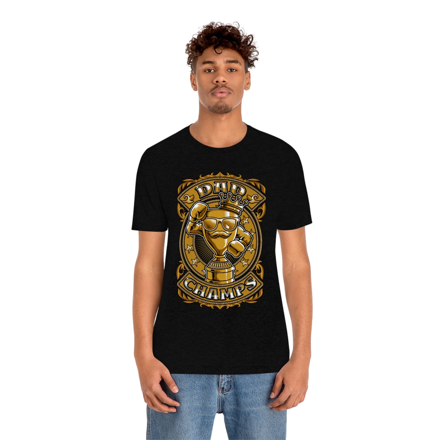 Dad Champs (Gold)! - Unisex Jersey Short Sleeve Tee (Bella+Canvas)