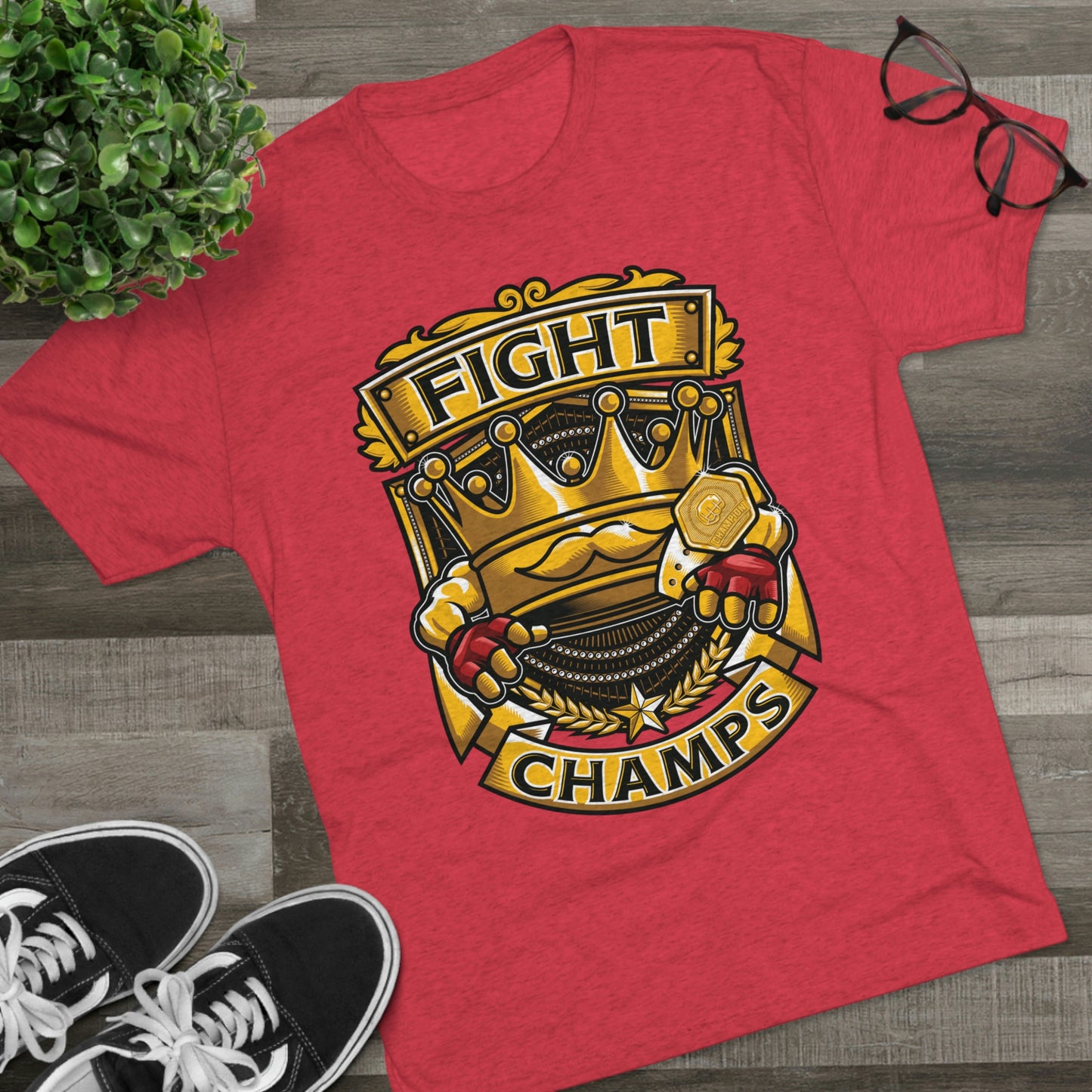 FIGHT CHAMPS - PREMIUM SOFT - Unisex Tri-Blend Crew Tee (Next Level 6010)