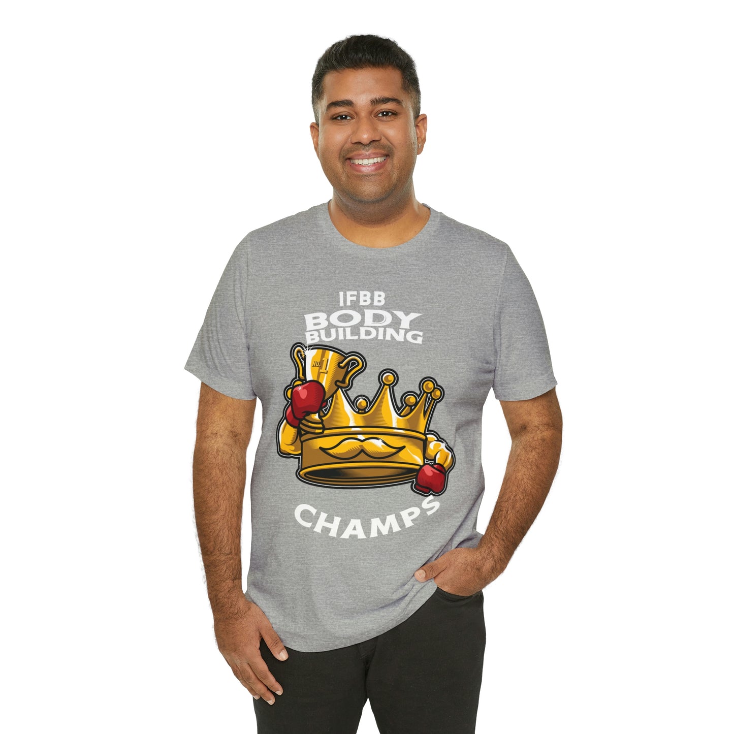 IFBB BODY BUILDING CHAMPS (v2) - Unisex Jersey Short Sleeve Tee (Bella+Canvas)