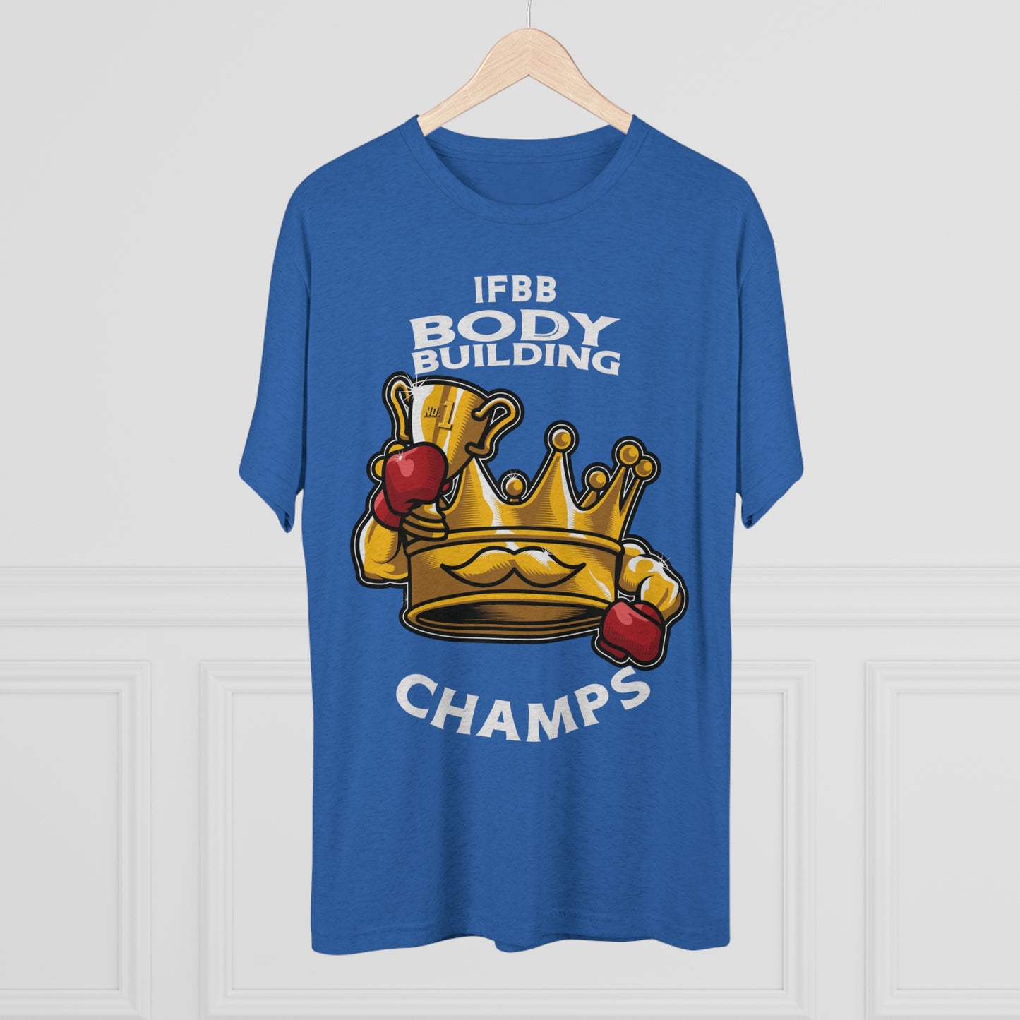 IFBB BODY BUILDING CHAMPS (v2) - PREMIUM SOFT - Unisex Tri-Blend Crew Tee (Next Level 6010)