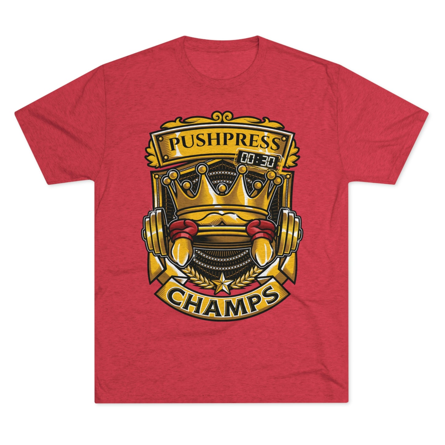 PUSHPRESS CHAMPS - PREMIUM SOFT - Unisex Tri-Blend Crew Tee (Next Level 6010)