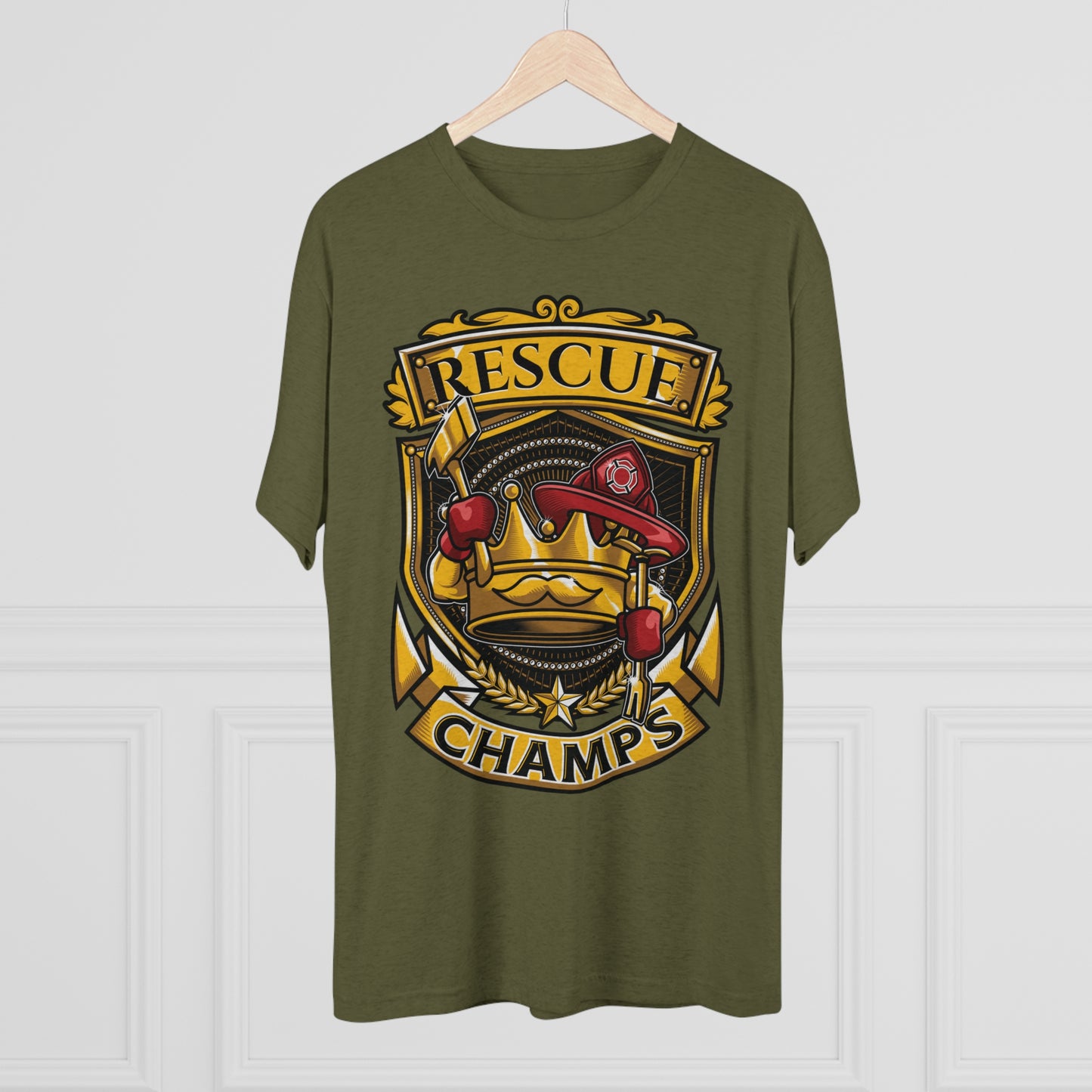 RESCUE CHAMPS - PREMIUM SOFT - Unisex Tri-Blend Crew Tee (Next Level 6010)