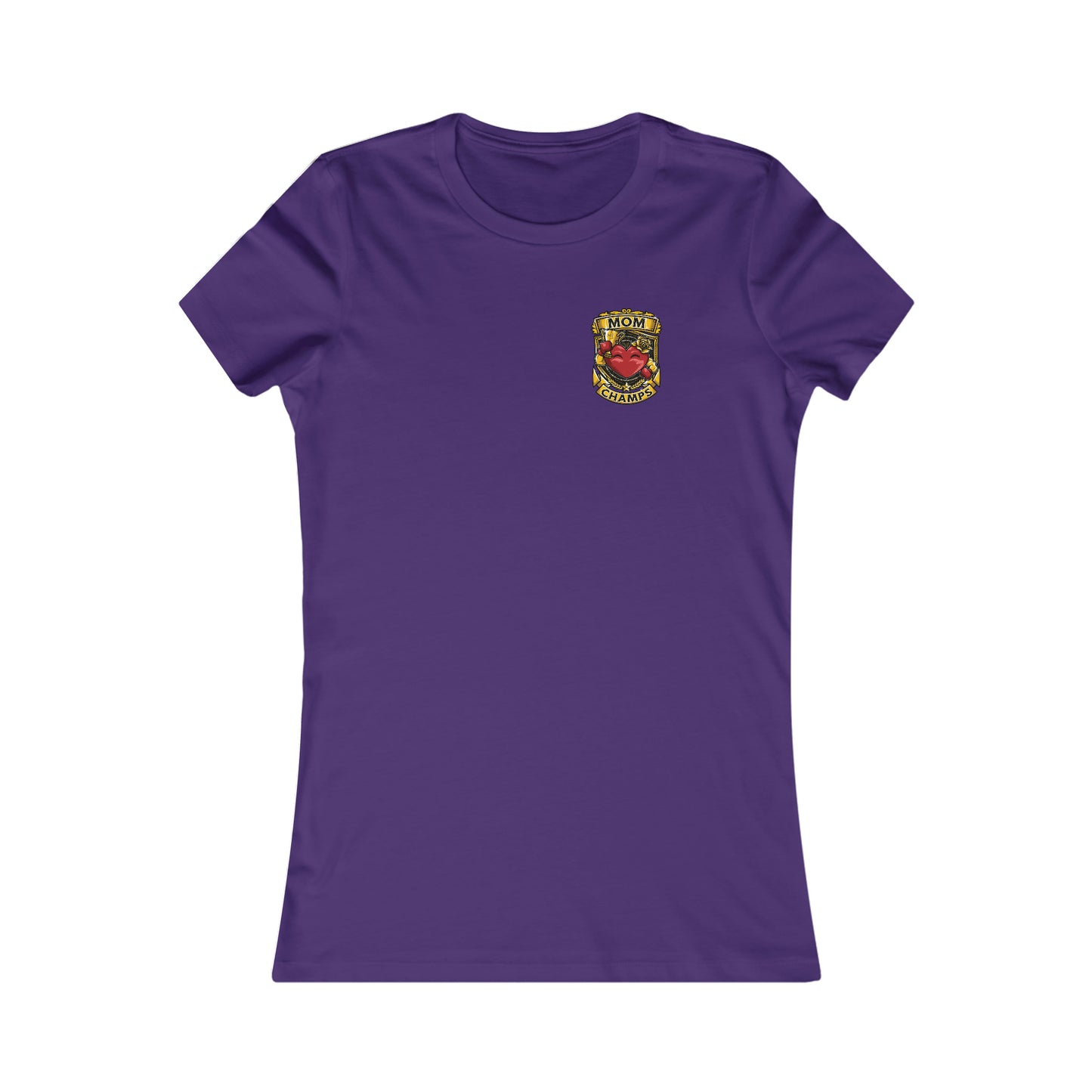 Mom Champs! (Small Front Logo) - Women's Favorite Tee (Bella+Canvas)
