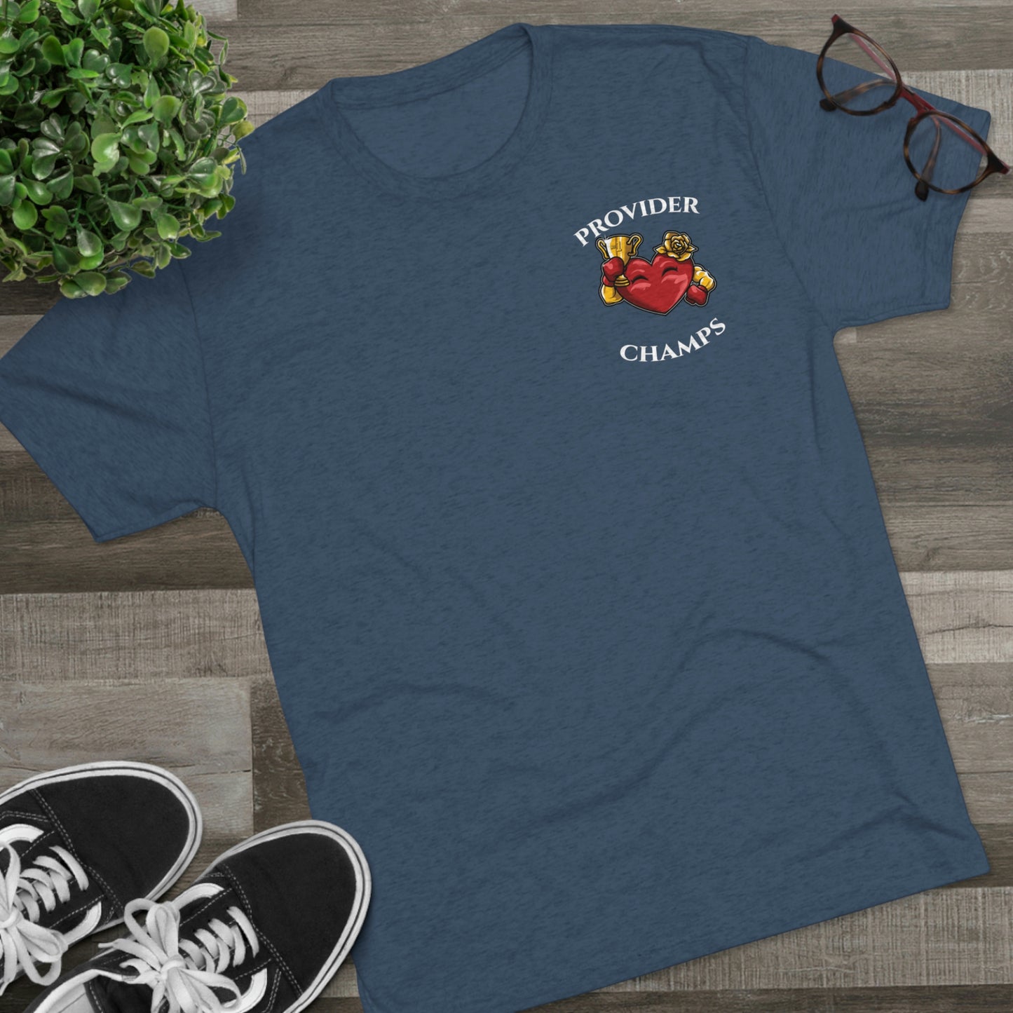 PROVIDER CHAMPS (Alternate Small Logo) - PREMIUM SOFT - Unisex Tri-Blend Crew Tee (Next Level 6010)