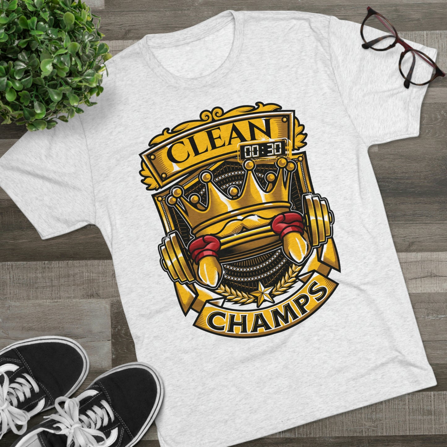 CLEAN CHAMPS - PREMIUM SOFT - Unisex Tri-Blend Crew Tee (Next Level 6010)