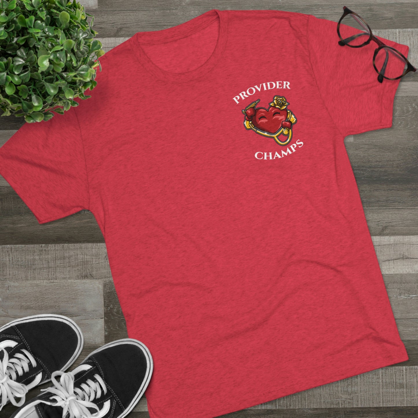 PROVIDER CHAMPS (Small Logo) - PREMIUM SOFT - Unisex Tri-Blend Crew Tee (Next Level 6010)