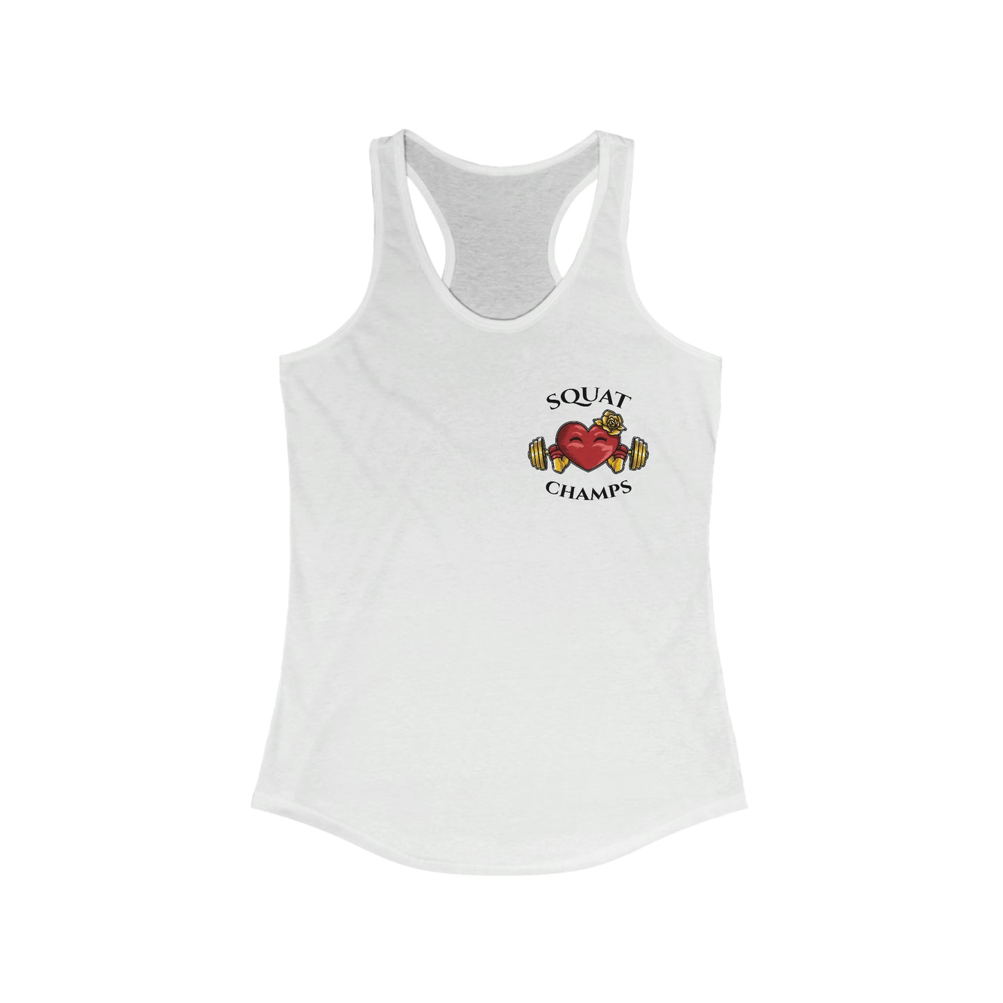 SQUAT CHAMPS (Small Logo) - Women's Ideal Racerback Tank