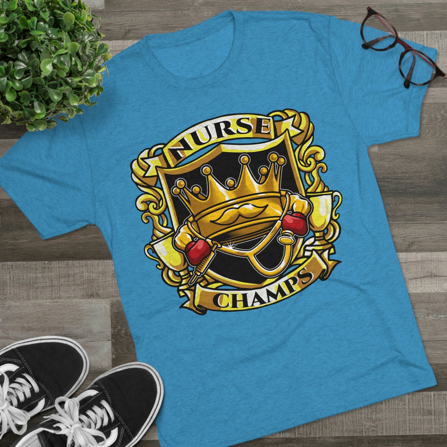 NURSE CHAMPS - PREMIUM SOFT - Unisex Tri-Blend Crew Tee (Next Level 6010)