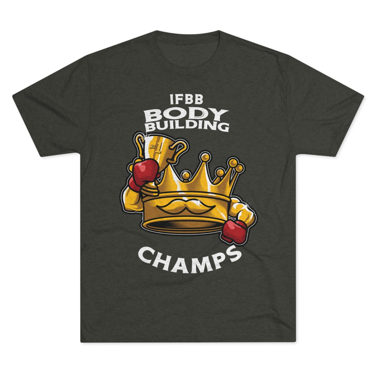 IFBB BODY BUILDING CHAMPS (v2) - PREMIUM SOFT - Unisex Tri-Blend Crew Tee (Next Level 6010)