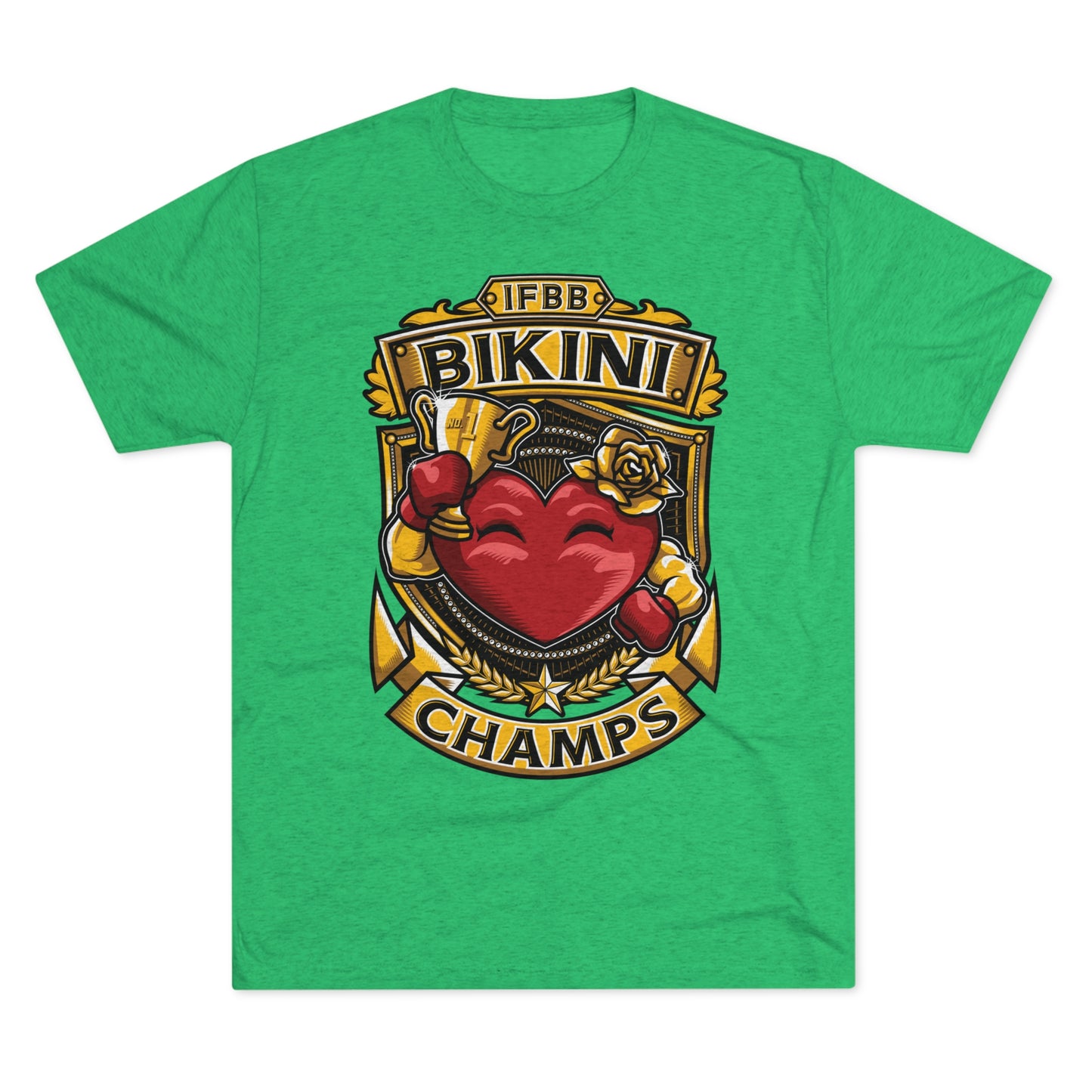 IFBB BIKINI CHAMPS - PREMIUM SOFT - Unisex Tri-Blend Crew Tee (Next Level 6010)