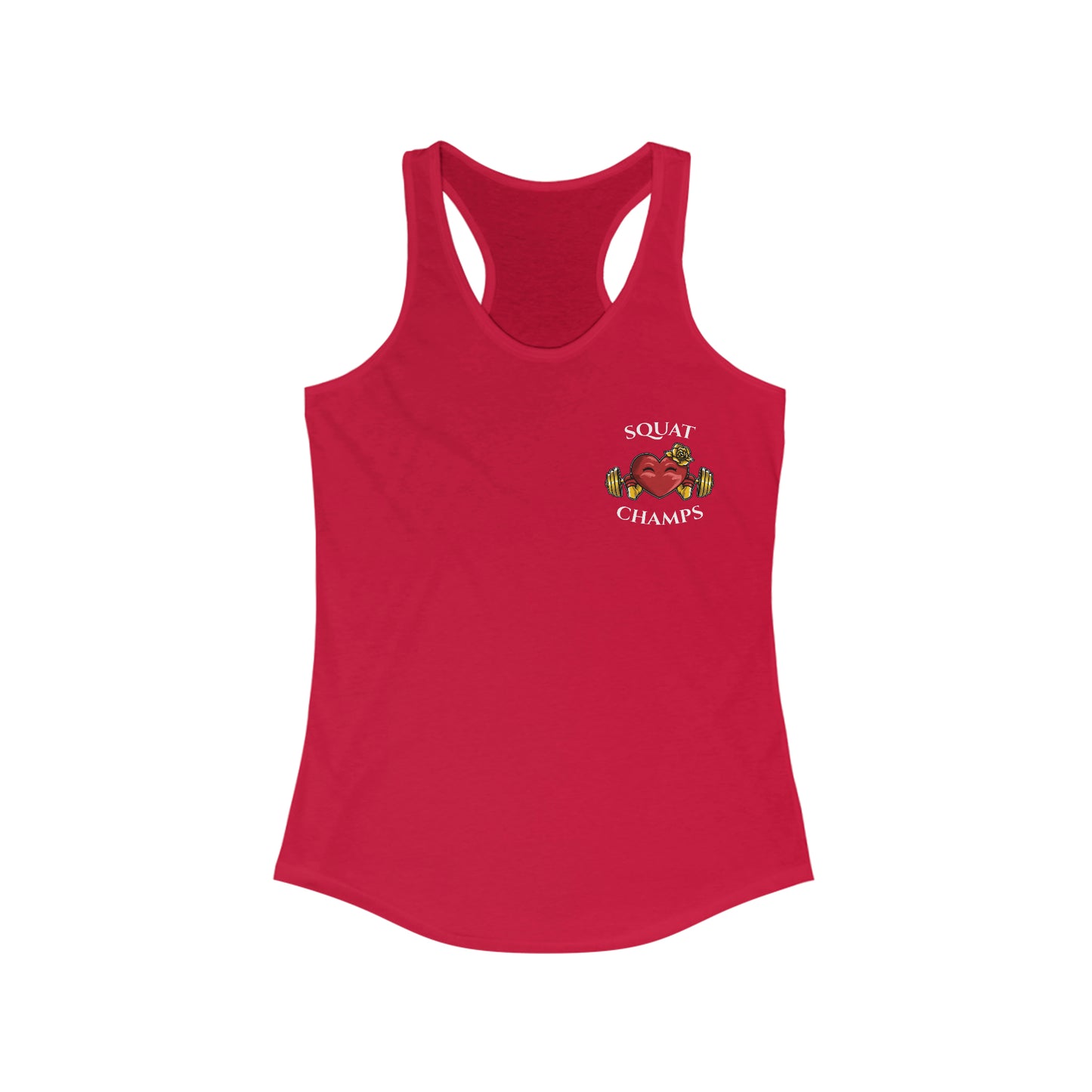 SQUAT CHAMPS (Small Logo) - Women's Ideal Racerback Tank