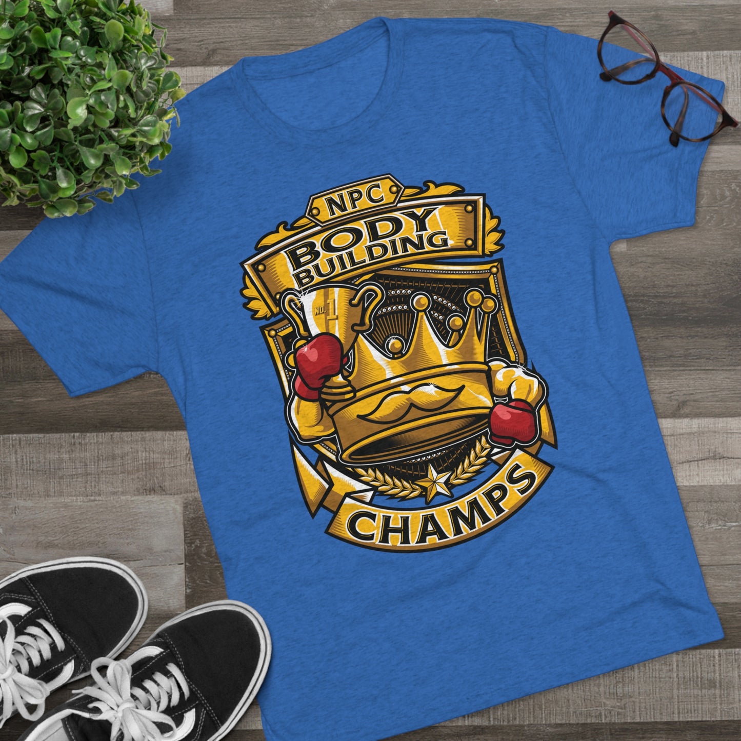 NPC BODY BUILDING CHAMPS - PREMIUM SOFT - Unisex Tri-Blend Crew Tee (Next Level 6010)