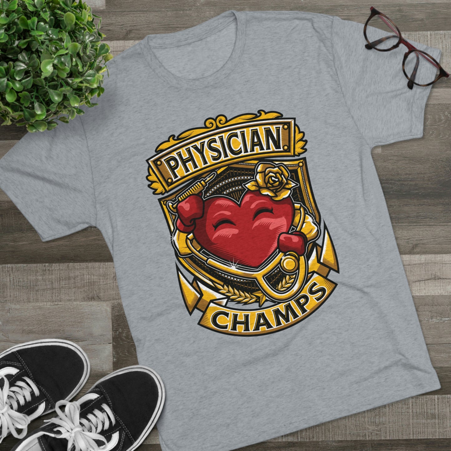 PHYSICIAN CHAMPS - PREMIUM SOFT - Unisex Tri-Blend Crew Tee (Next Level 6010)
