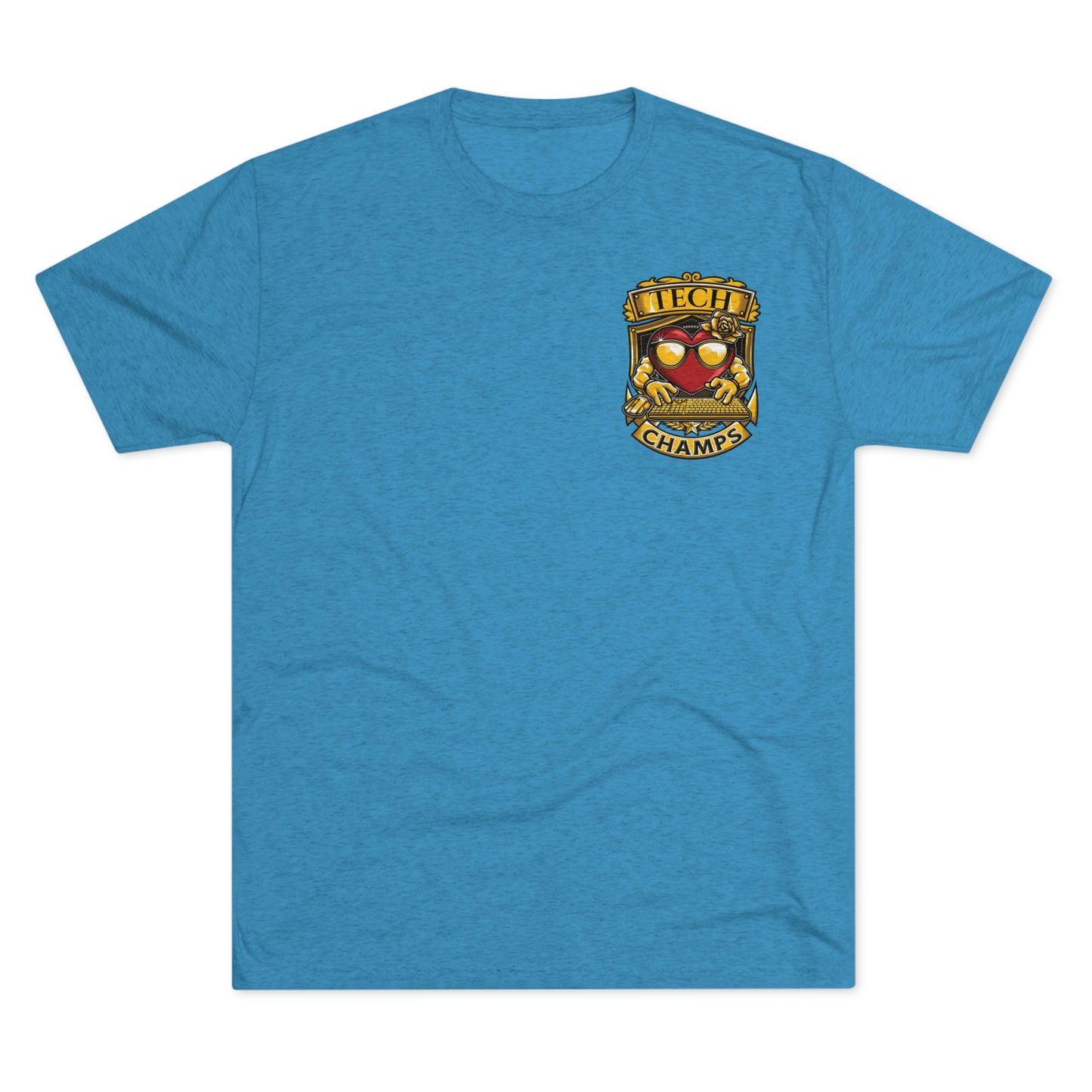 TECH CHAMPS (Small Logo) - PREMIUM SOFT - Unisex Tri-Blend Crew Tee (Next Level 6010)