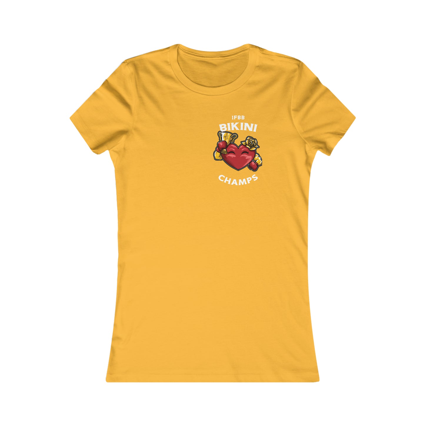 IFBB BIKINI CHAMPS (Small Front Logo) - Women's Favorite Tee (Bella+Canvas)