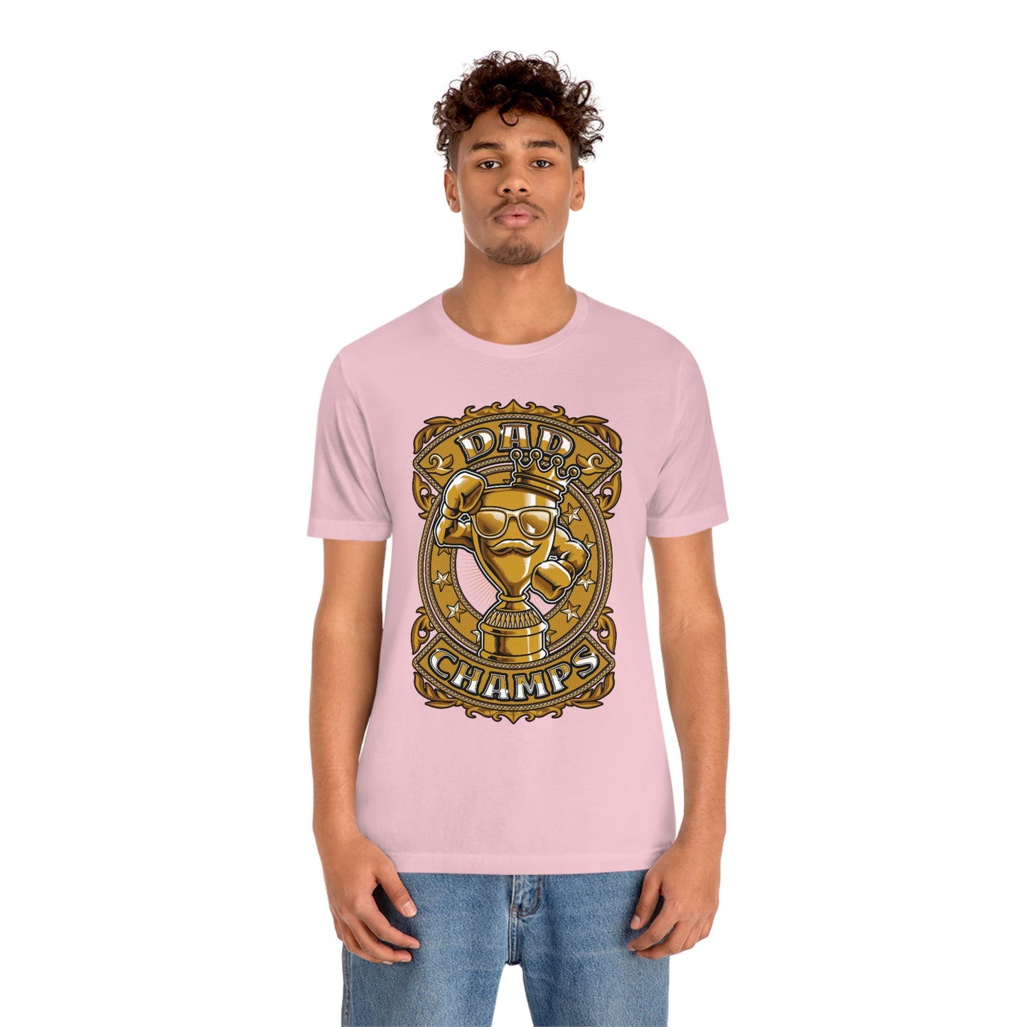 Dad Champs (Gold)! - Unisex Jersey Short Sleeve Tee (Bella+Canvas)