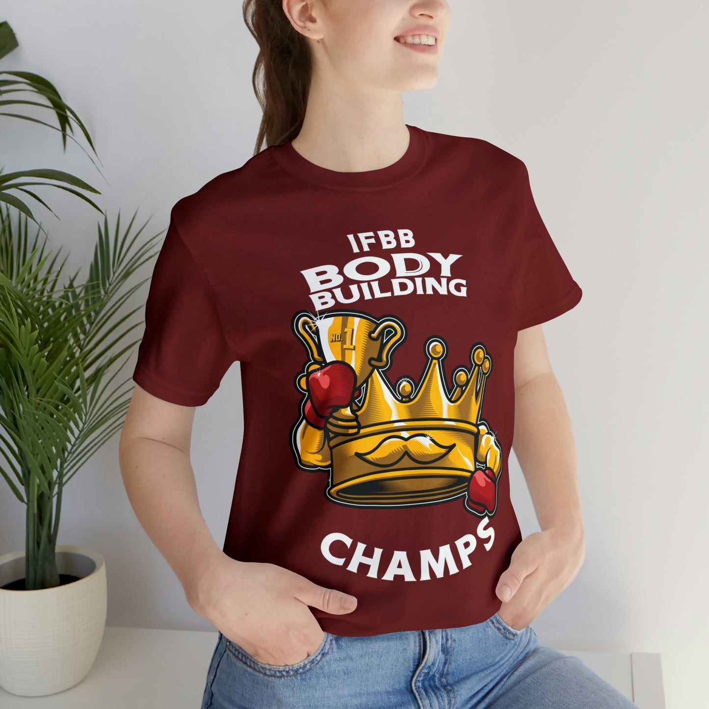 IFBB BODY BUILDING CHAMPS (v2) - Unisex Jersey Short Sleeve Tee (Bella+Canvas)