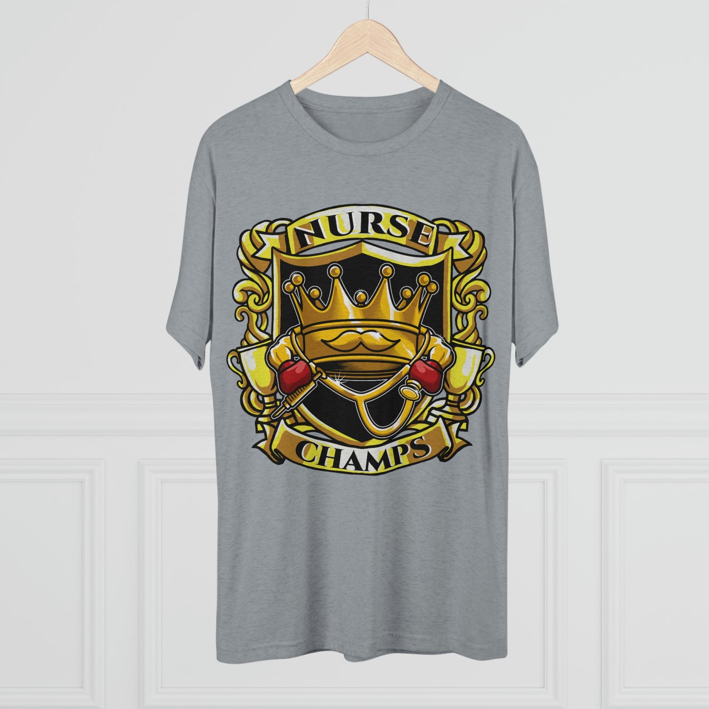 NURSE CHAMPS - PREMIUM SOFT - Unisex Tri-Blend Crew Tee (Next Level 6010)