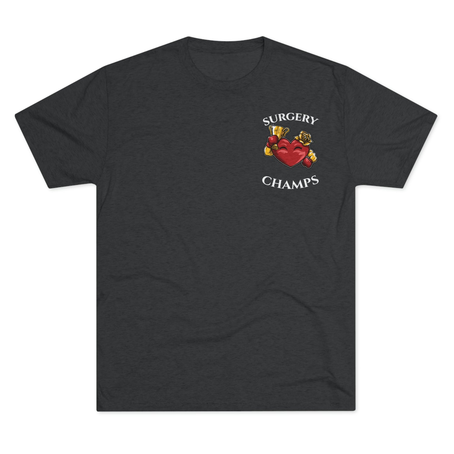 SURGERY CHAMPS (Alternate Small Logo) - PREMIUM SOFT - Unisex Tri-Blend Crew Tee (Next Level 6010)
