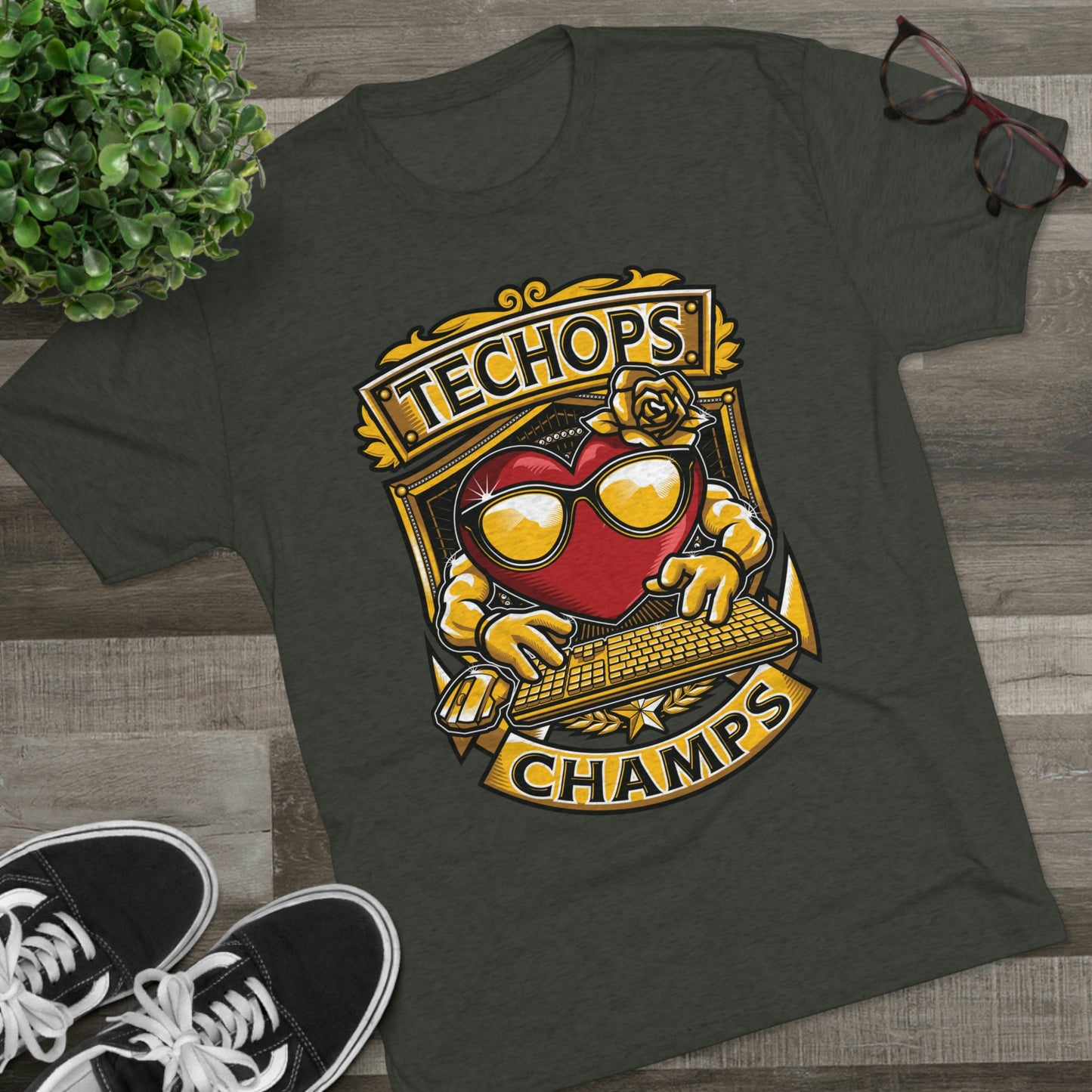 TECHOPS CHAMPS - PREMIUM SOFT - Unisex Tri-Blend Crew Tee (Next Level 6010)