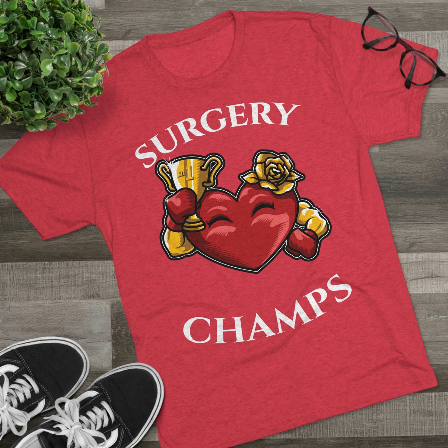 SURGERY CHAMPS (Alternate Logo) - PREMIUM SOFT - Unisex Tri-Blend Crew Tee (Next Level 6010)