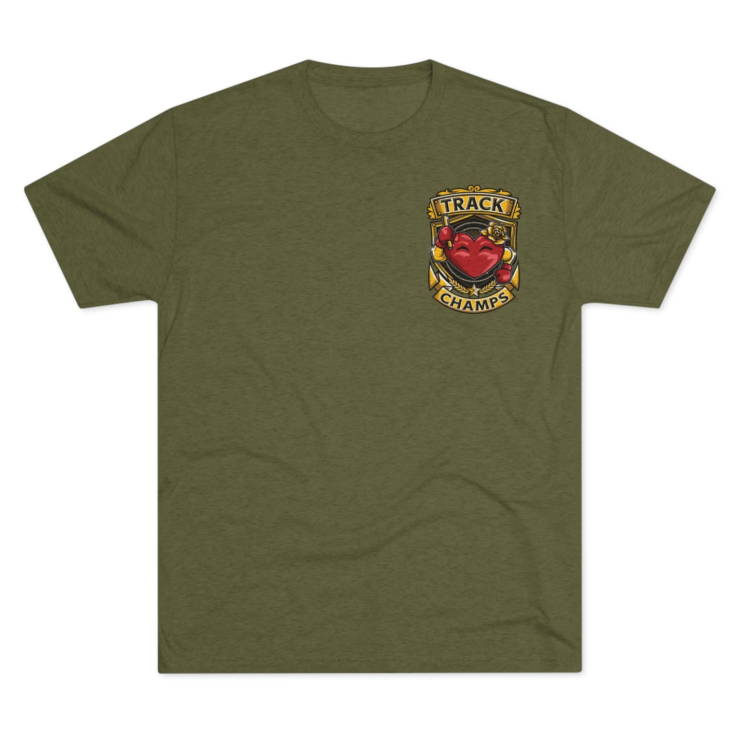 TRACK CHAMPS (Small Logo) - PREMIUM SOFT - Unisex Tri-Blend Crew Tee (Next Level 6010)