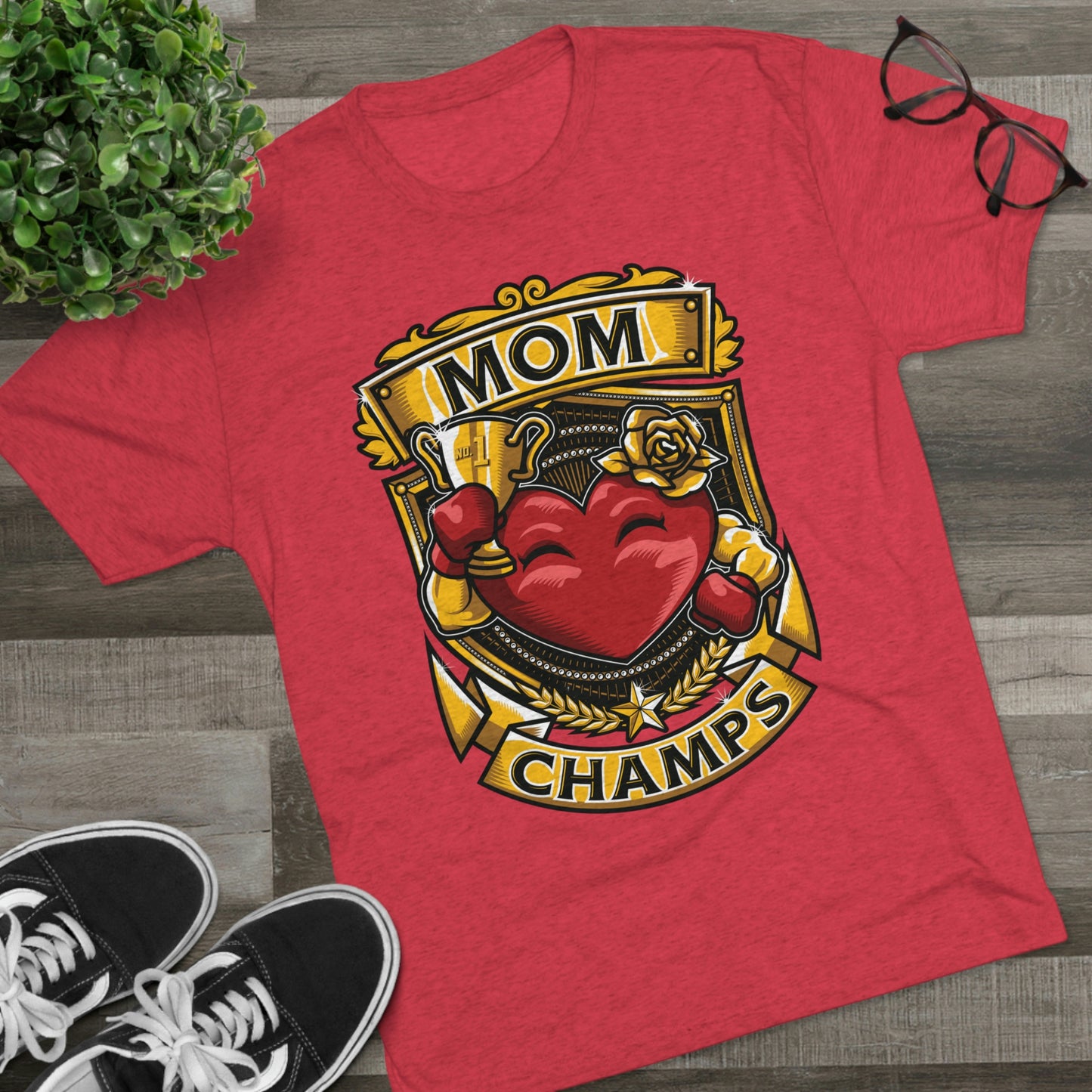 MOM CHAMPS - PREMIUM SOFT - Unisex Tri-Blend Crew Tee (Next Level 6010)
