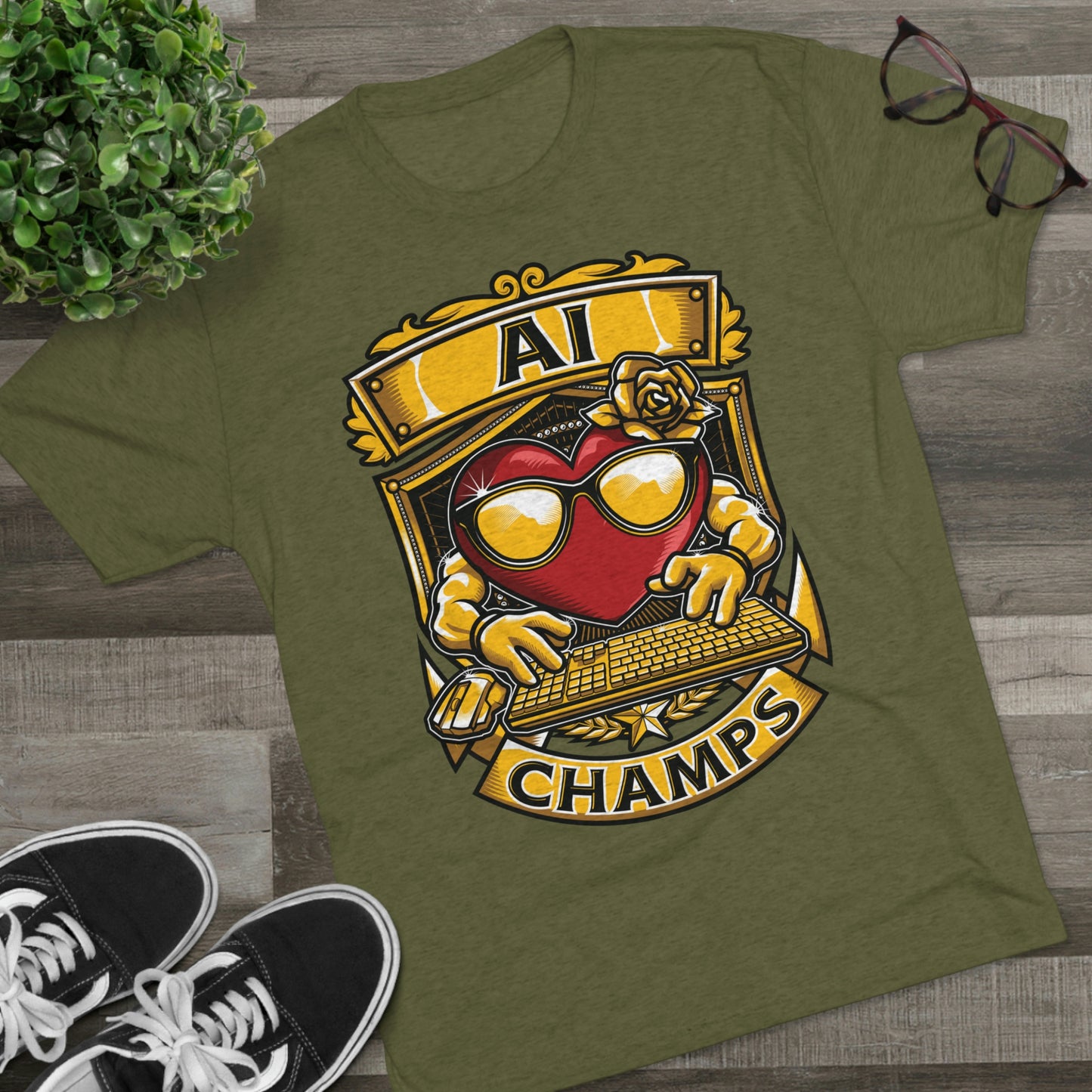 AI CHAMPS - PREMIUM SOFT - Unisex Tri-Blend Crew Tee (Next Level 6010)