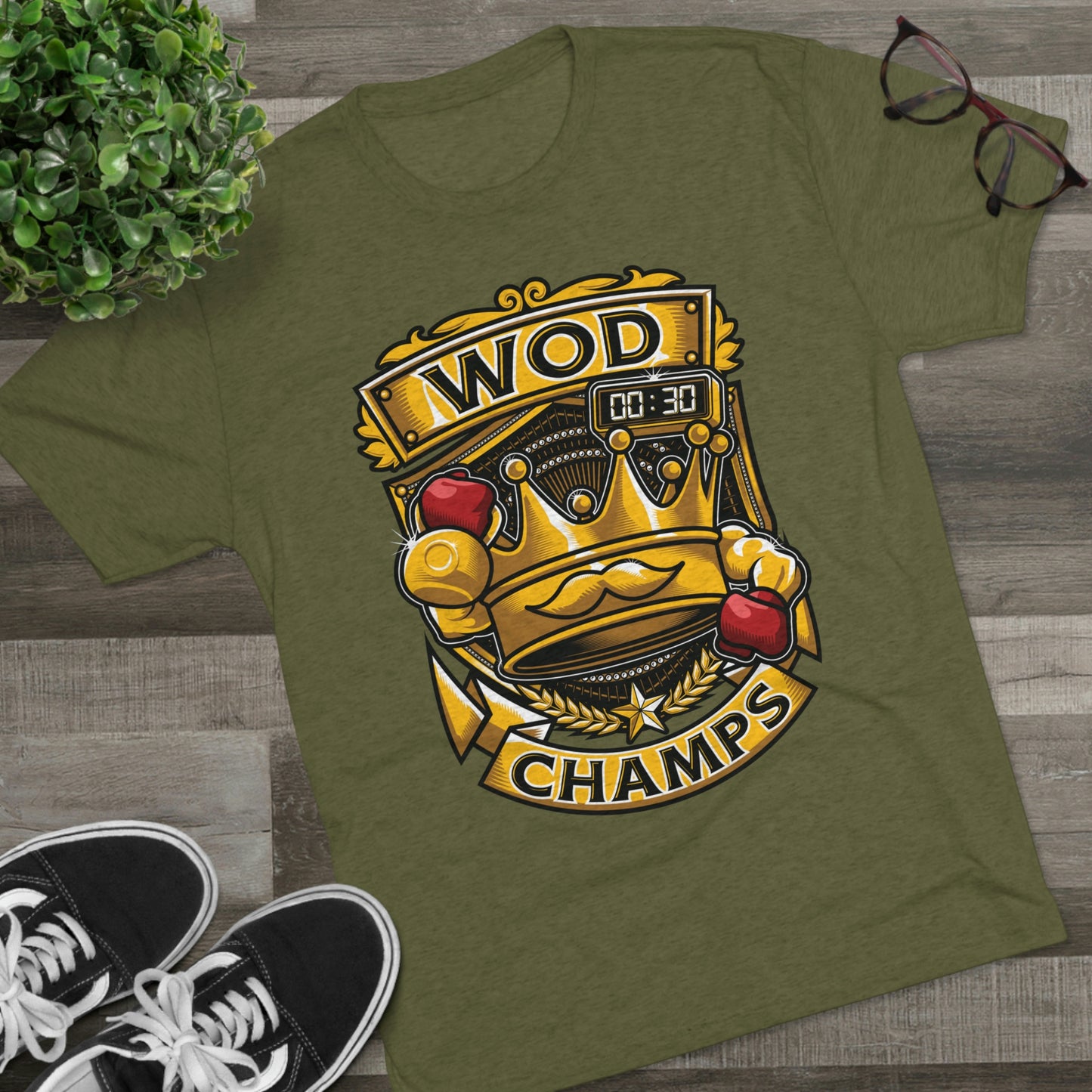WOD CHAMPS - PREMIUM SOFT - Unisex Tri-Blend Crew Tee (Next Level 6010)