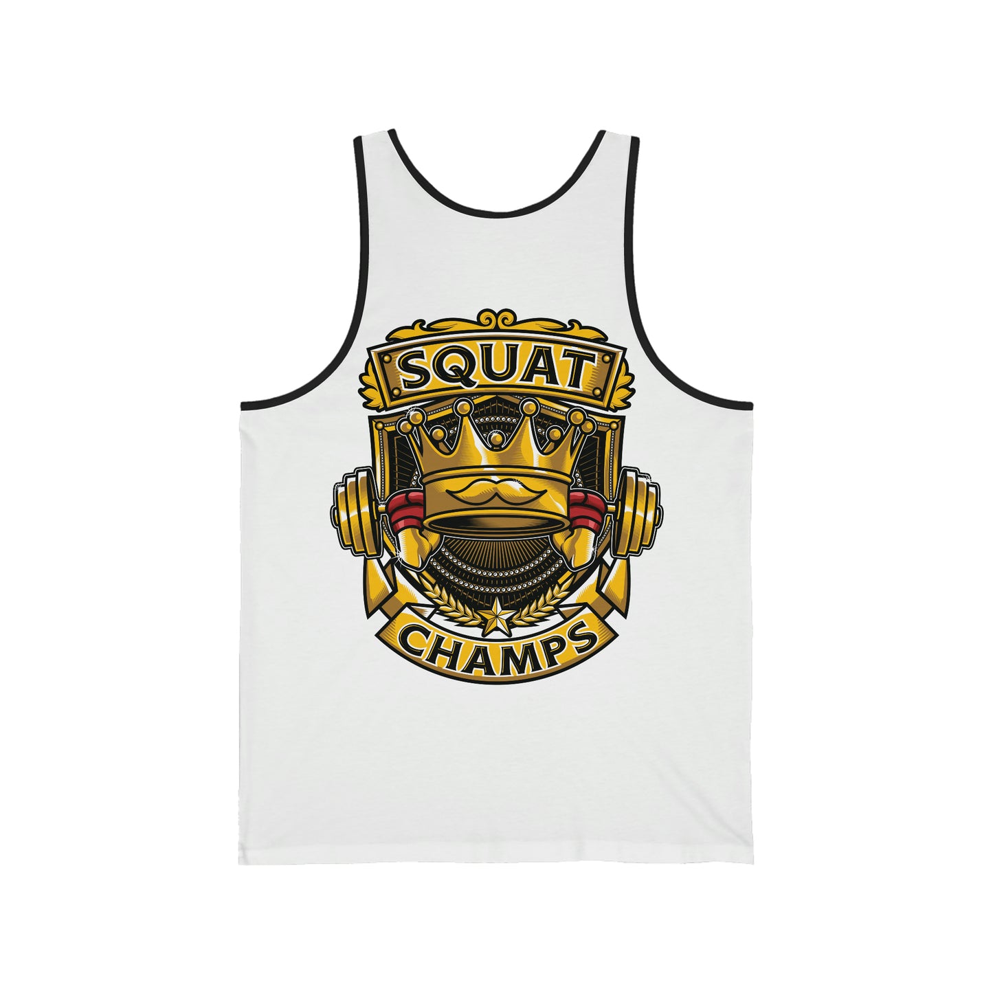 SQUAT CHAMPS (Back Design) - Unisex Jersey Tank
