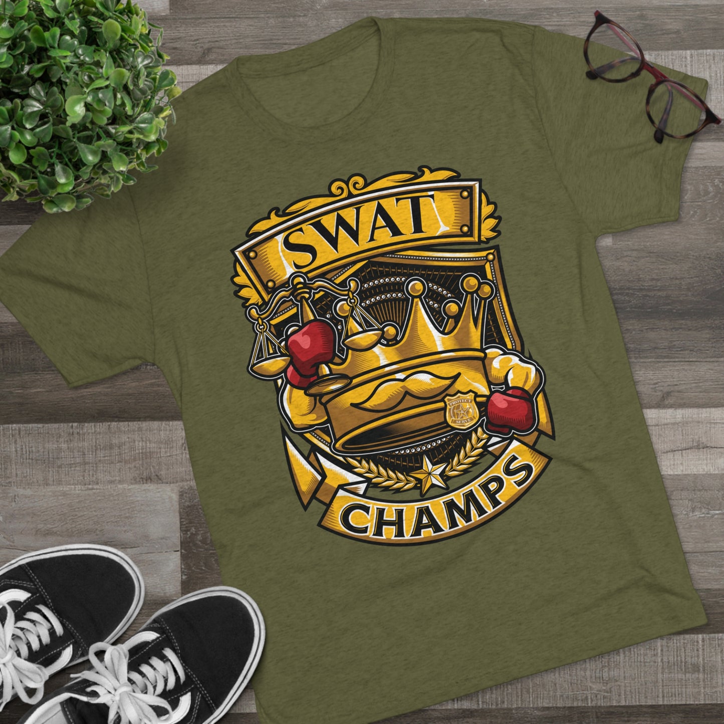 SWAT CHAMPS - PREMIUM SOFT - Unisex Tri-Blend Crew Tee (Next Level 6010)