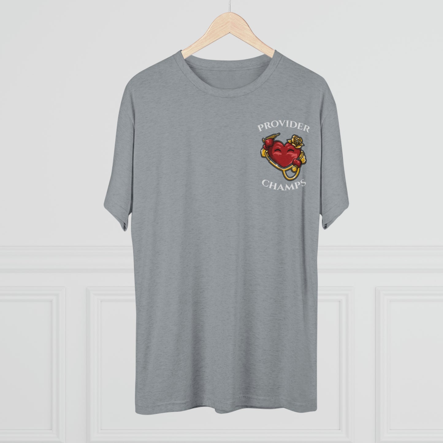 PROVIDER CHAMPS (Small Logo) - PREMIUM SOFT - Unisex Tri-Blend Crew Tee (Next Level 6010)