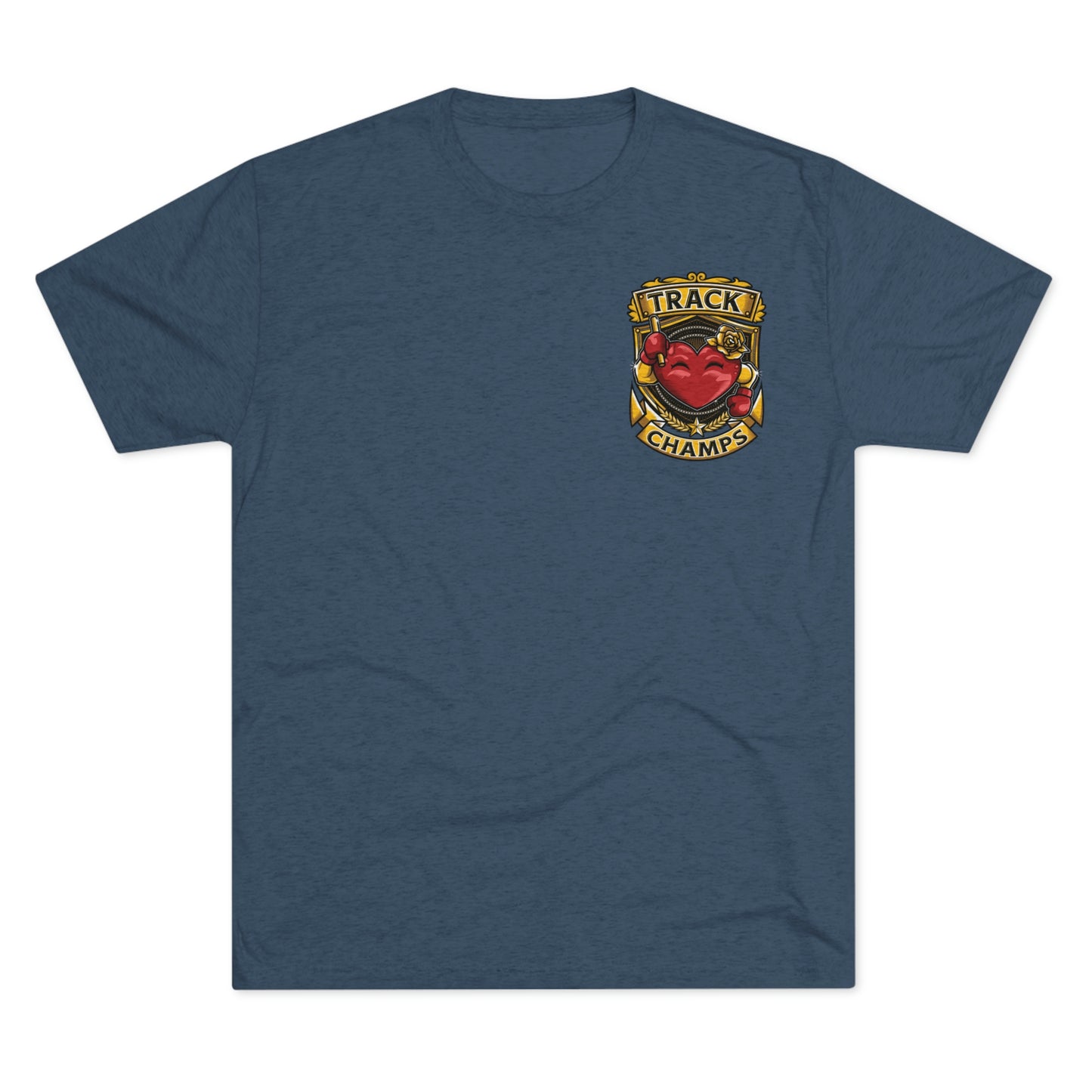 TRACK CHAMPS (Small Logo) - PREMIUM SOFT - Unisex Tri-Blend Crew Tee (Next Level 6010)
