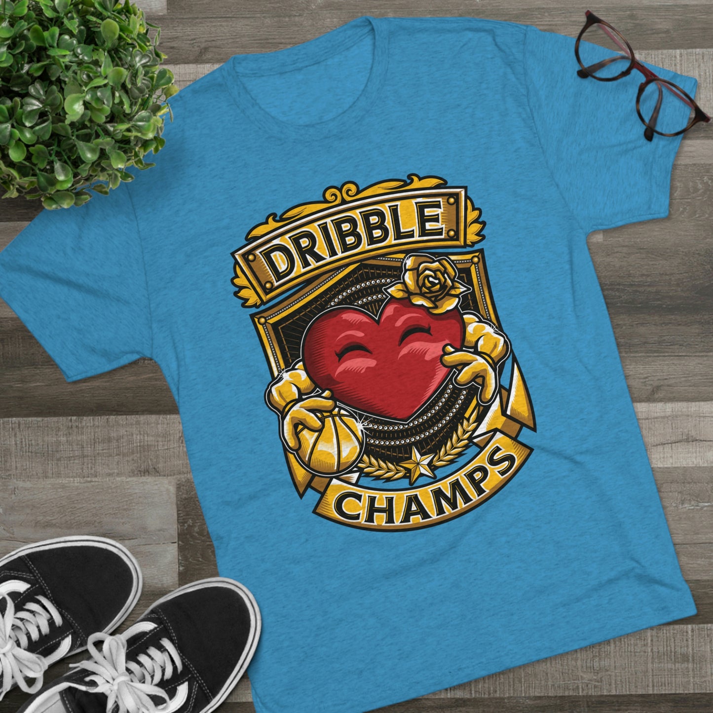 DRIBBLE CHAMPS - PREMIUM SOFT - Unisex Tri-Blend Crew Tee (Next Level 6010)